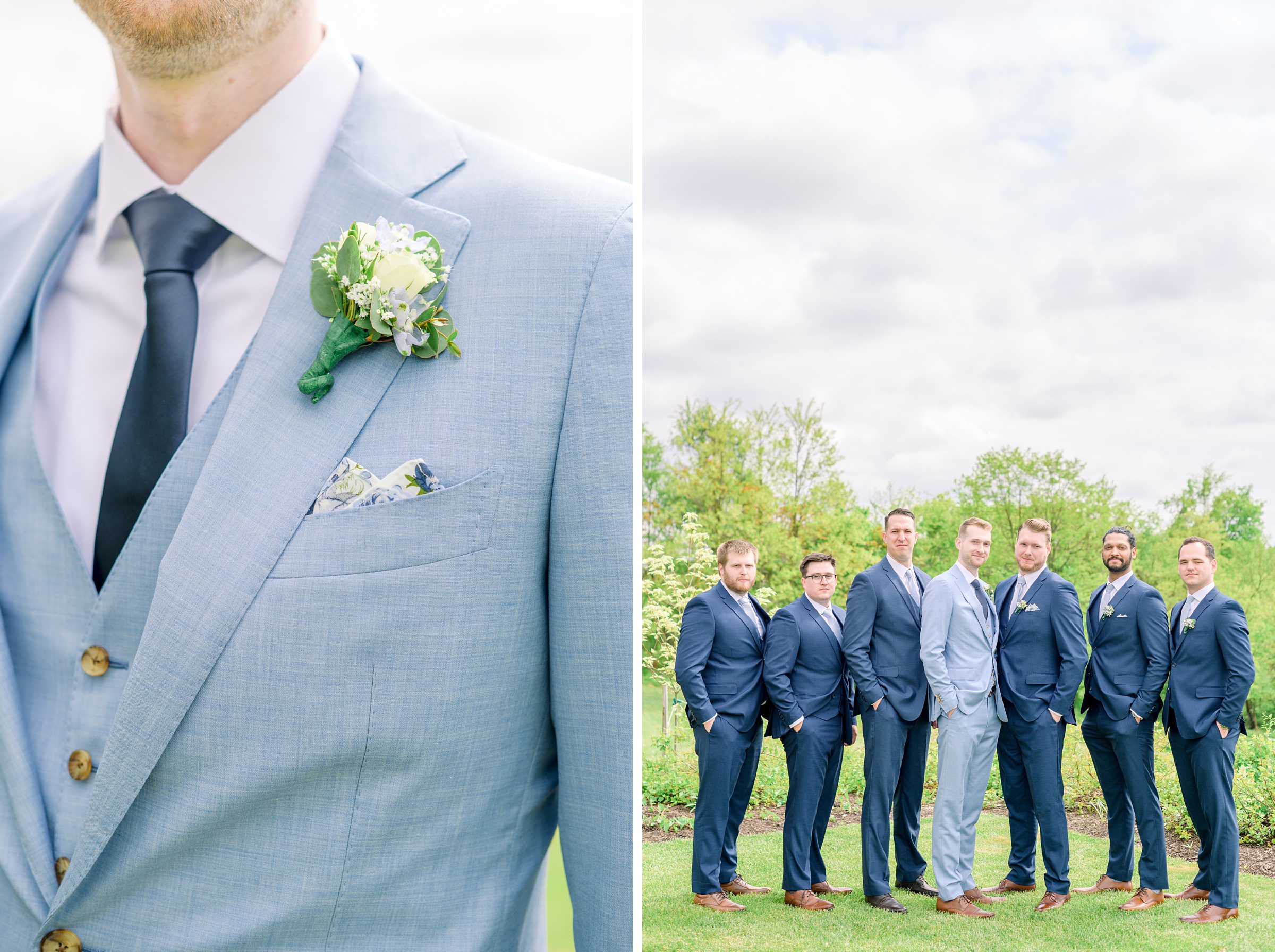 Light Blue Spring wedding day at Catoctin Hall at Musket Ridge Photographed by Baltimore Wedding Photographer Cait Kramer Photography