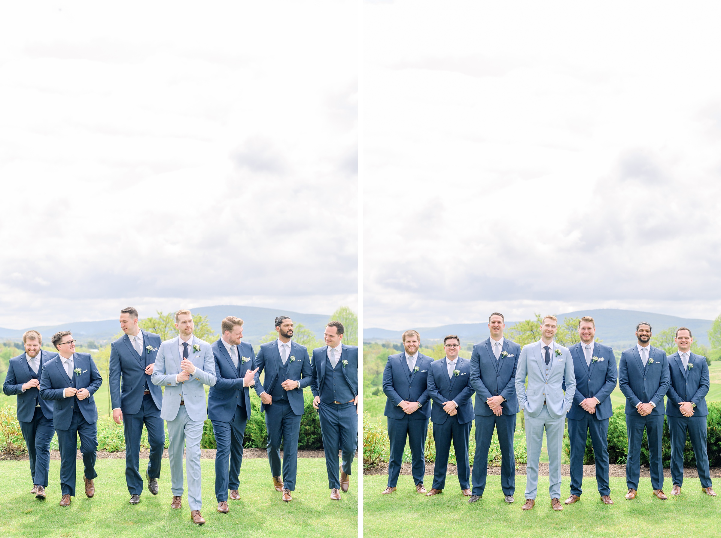 Light Blue Spring wedding day at Catoctin Hall at Musket Ridge Photographed by Baltimore Wedding Photographer Cait Kramer Photography