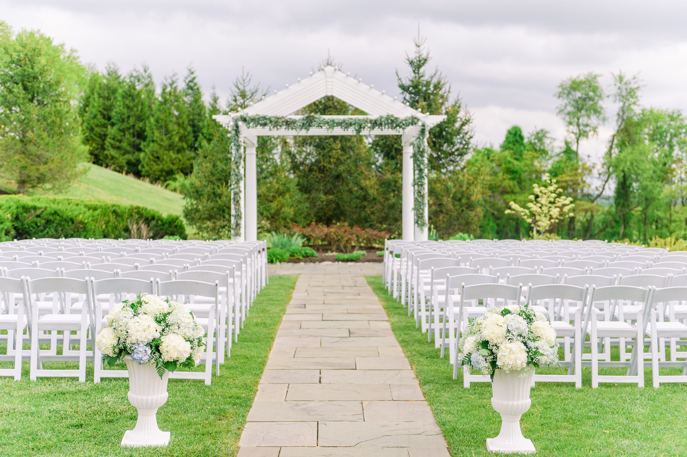 Light Blue Spring wedding day at Catoctin Hall at Musket Ridge Photographed by Baltimore Wedding Photographer Cait Kramer Photography