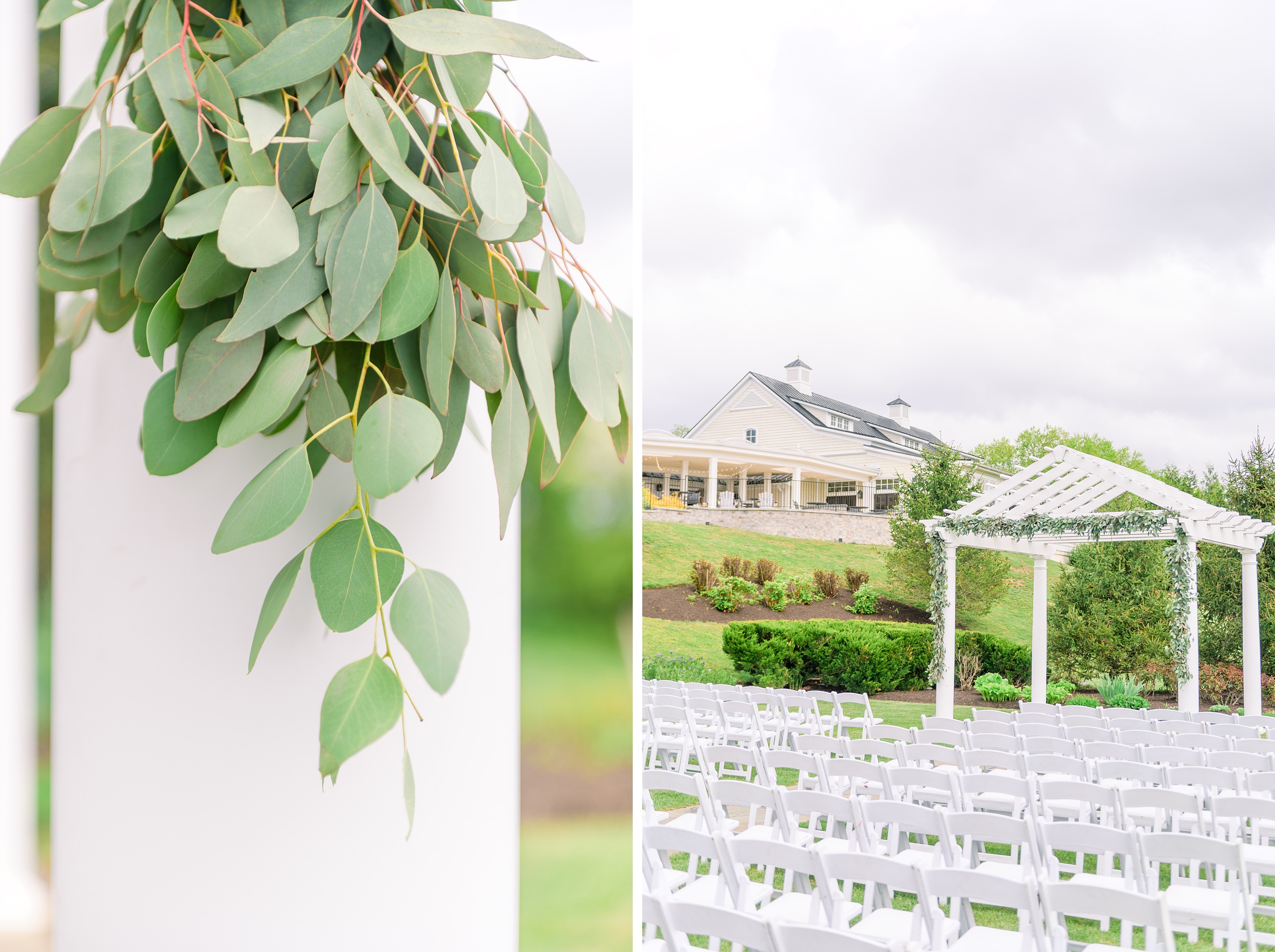 Light Blue Spring wedding day at Catoctin Hall at Musket Ridge Photographed by Baltimore Wedding Photographer Cait Kramer Photography