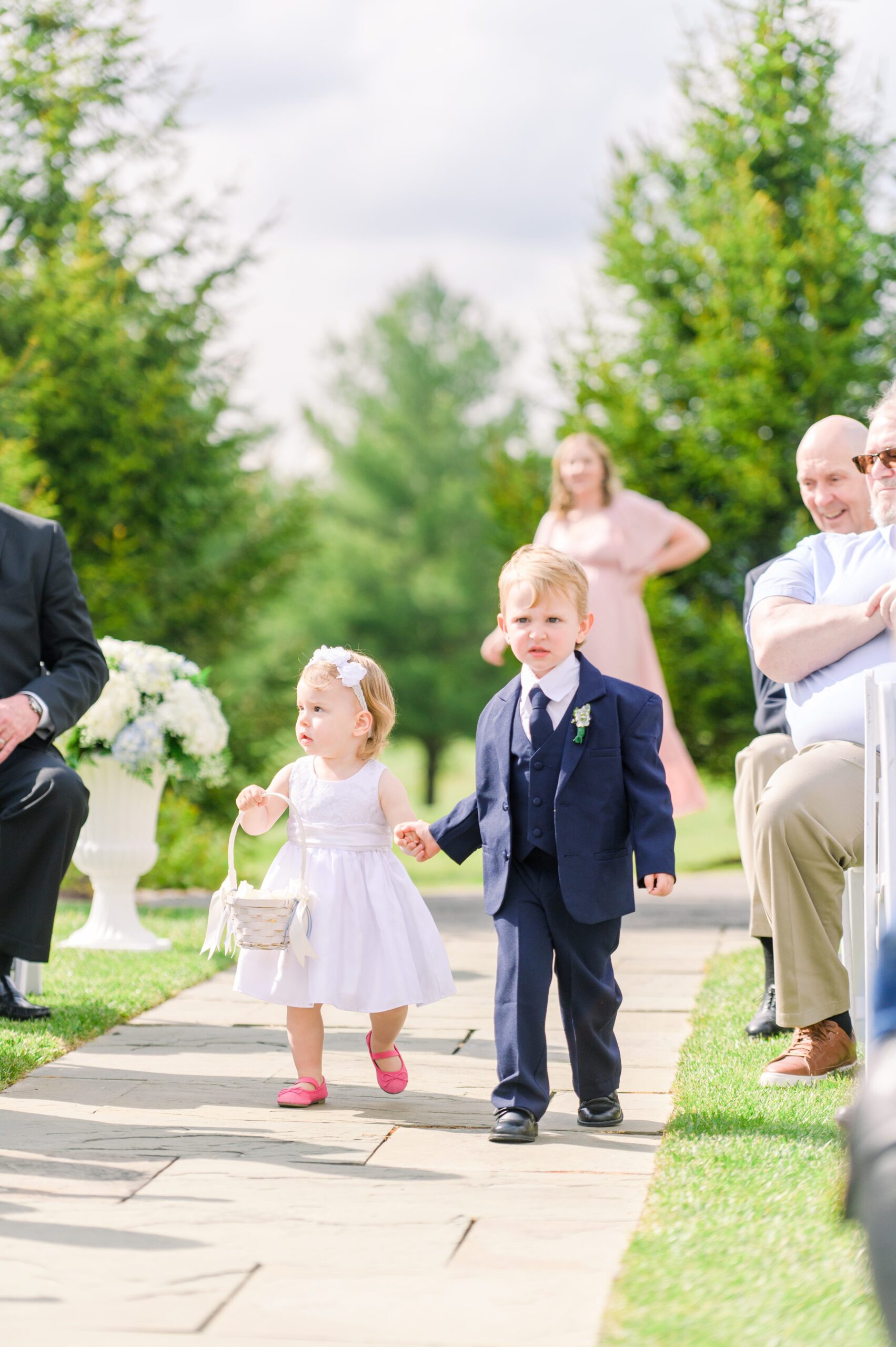 Light Blue Spring wedding day at Catoctin Hall at Musket Ridge Photographed by Baltimore Wedding Photographer Cait Kramer Photography