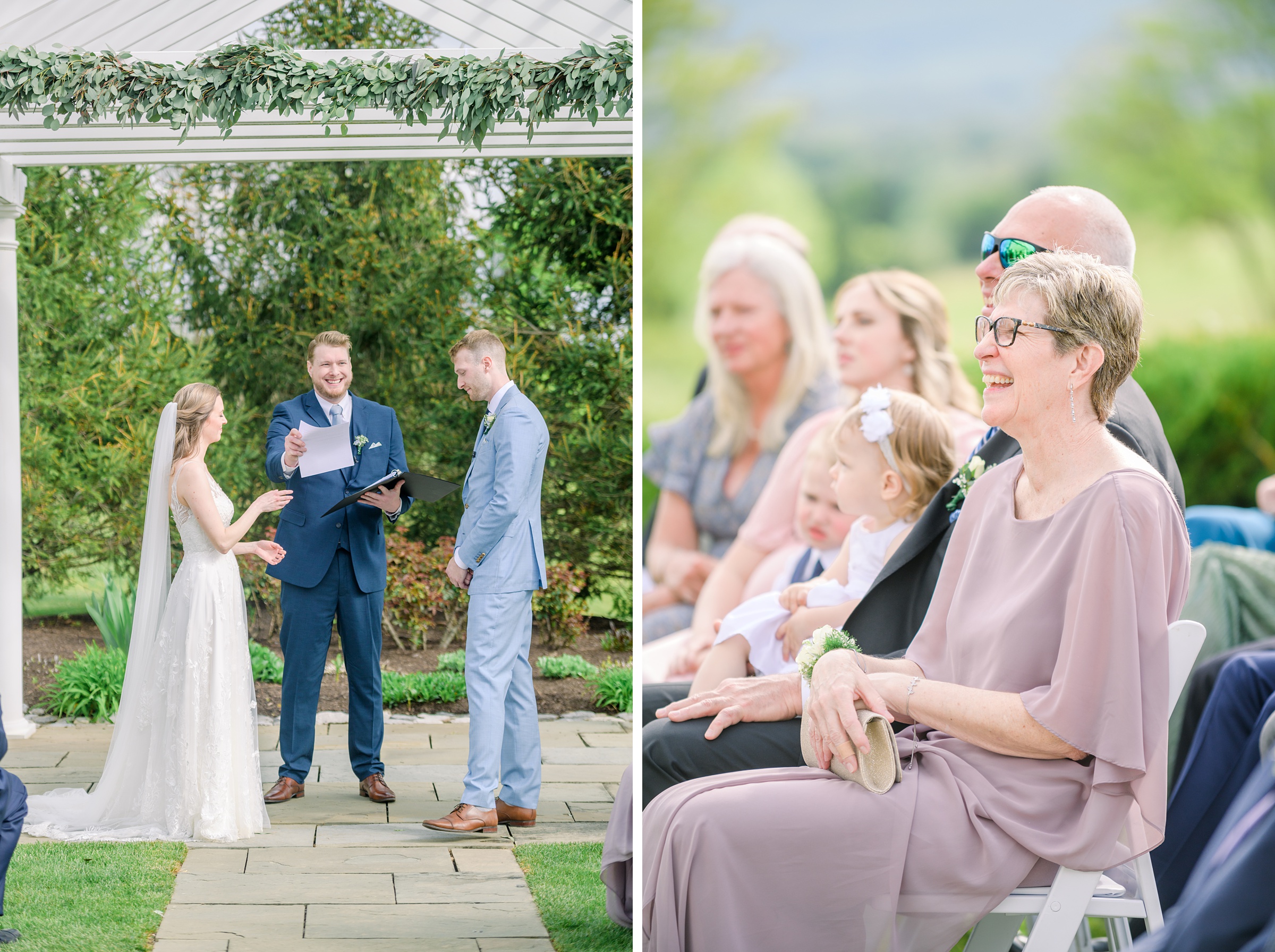 Light Blue Spring wedding day at Catoctin Hall at Musket Ridge Photographed by Baltimore Wedding Photographer Cait Kramer Photography