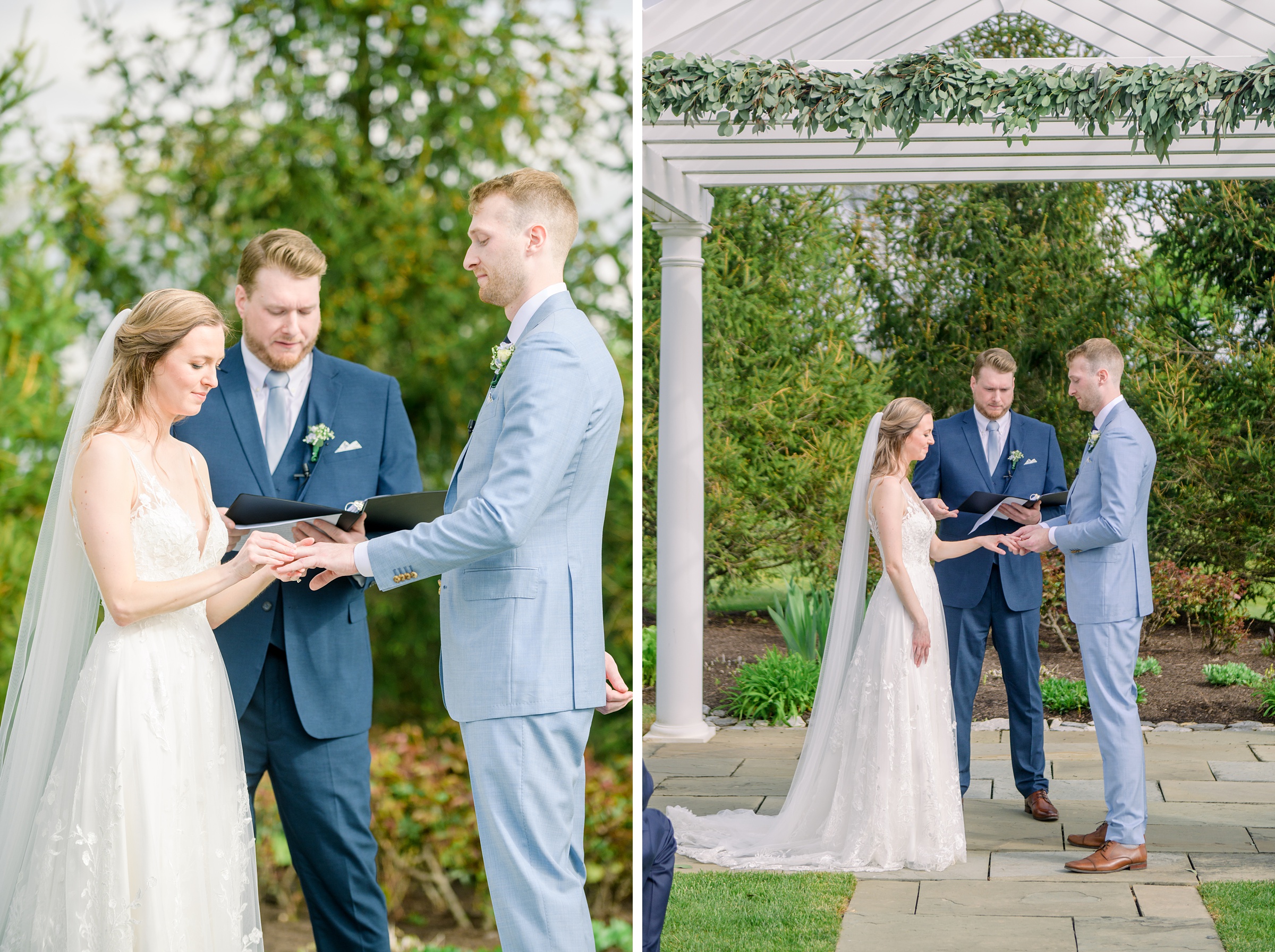 Light Blue Spring wedding day at Catoctin Hall at Musket Ridge Photographed by Baltimore Wedding Photographer Cait Kramer Photography