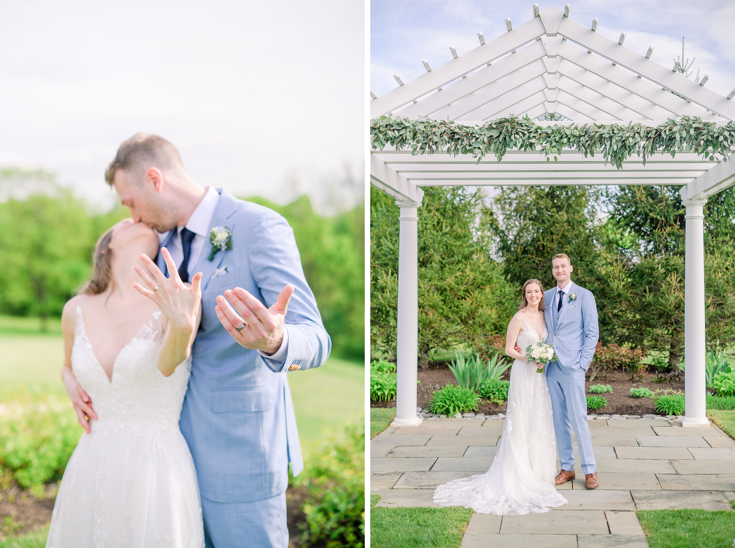 Light Blue Spring wedding day at Catoctin Hall at Musket Ridge Photographed by Baltimore Wedding Photographer Cait Kramer Photography