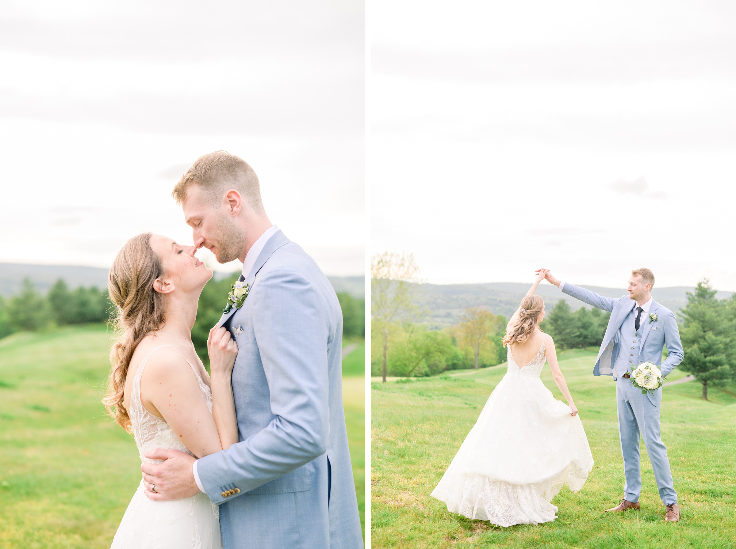 Light Blue Spring wedding day at Catoctin Hall at Musket Ridge Photographed by Baltimore Wedding Photographer Cait Kramer Photography