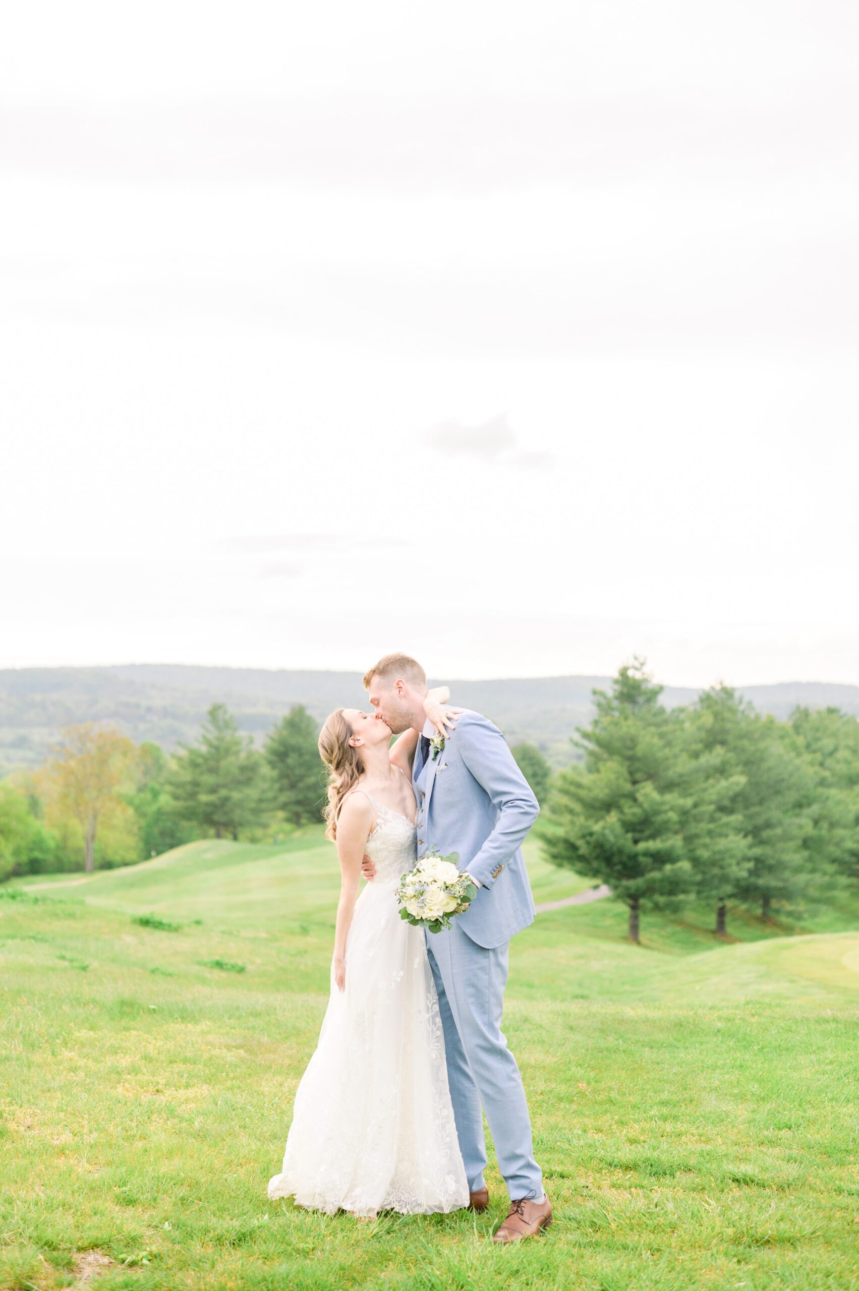 Light Blue Spring wedding day at Catoctin Hall at Musket Ridge Photographed by Baltimore Wedding Photographer Cait Kramer Photography