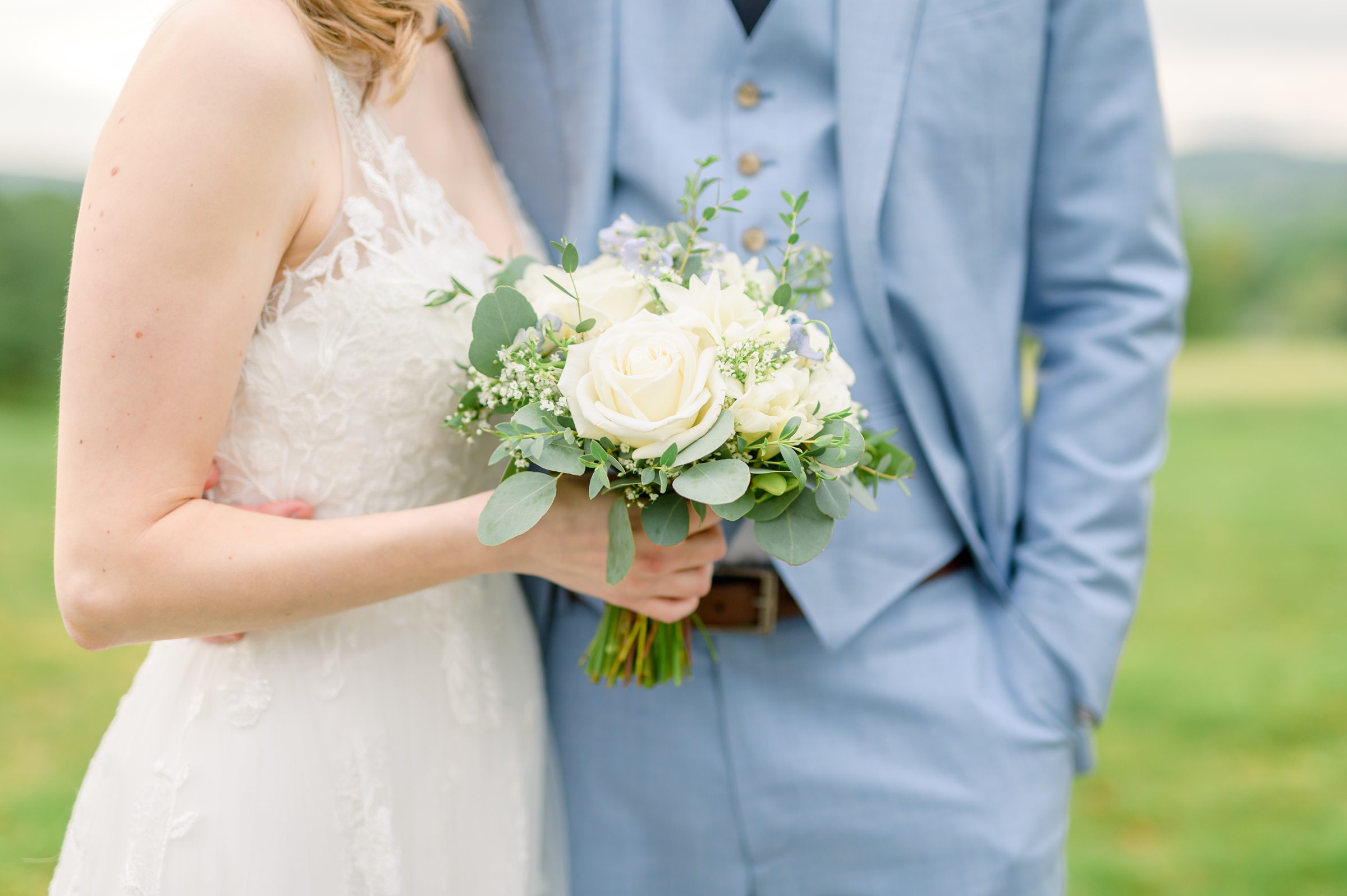 Light Blue Spring wedding day at Catoctin Hall at Musket Ridge Photographed by Baltimore Wedding Photographer Cait Kramer Photography