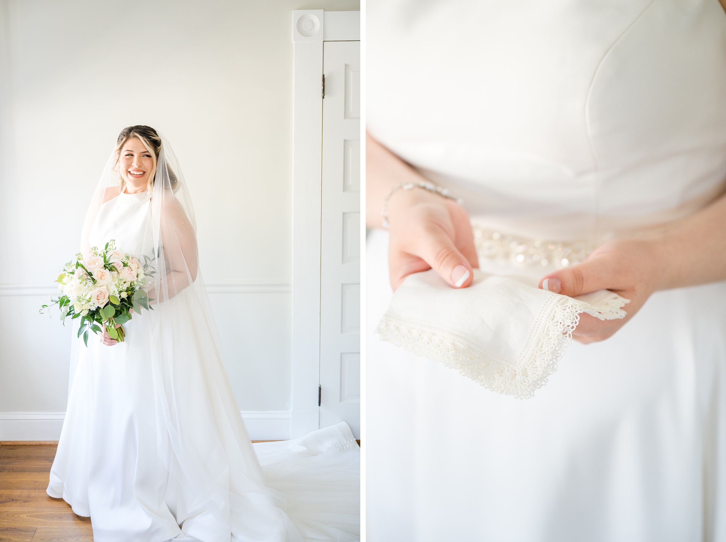 Blush and White Spring Wedding Day at Birkby House in Leesburg, Virginia Photographed by Baltimore Wedding Photographer Cait Kramer Photography