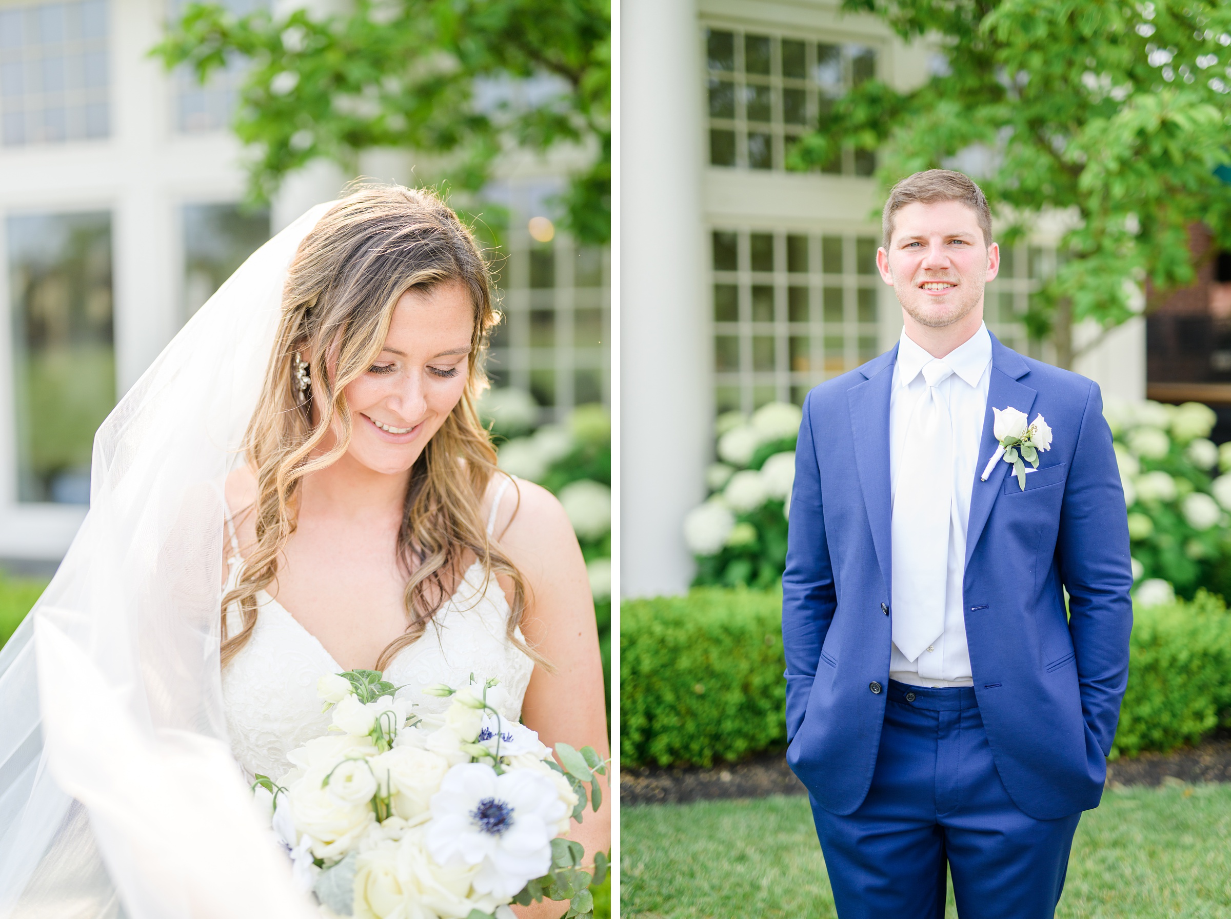 Silver Sage and Navy Summer wedding day at the Philadelphia Cricket Club Photographed by Baltimore Wedding Photographer Cait Kramer Photography