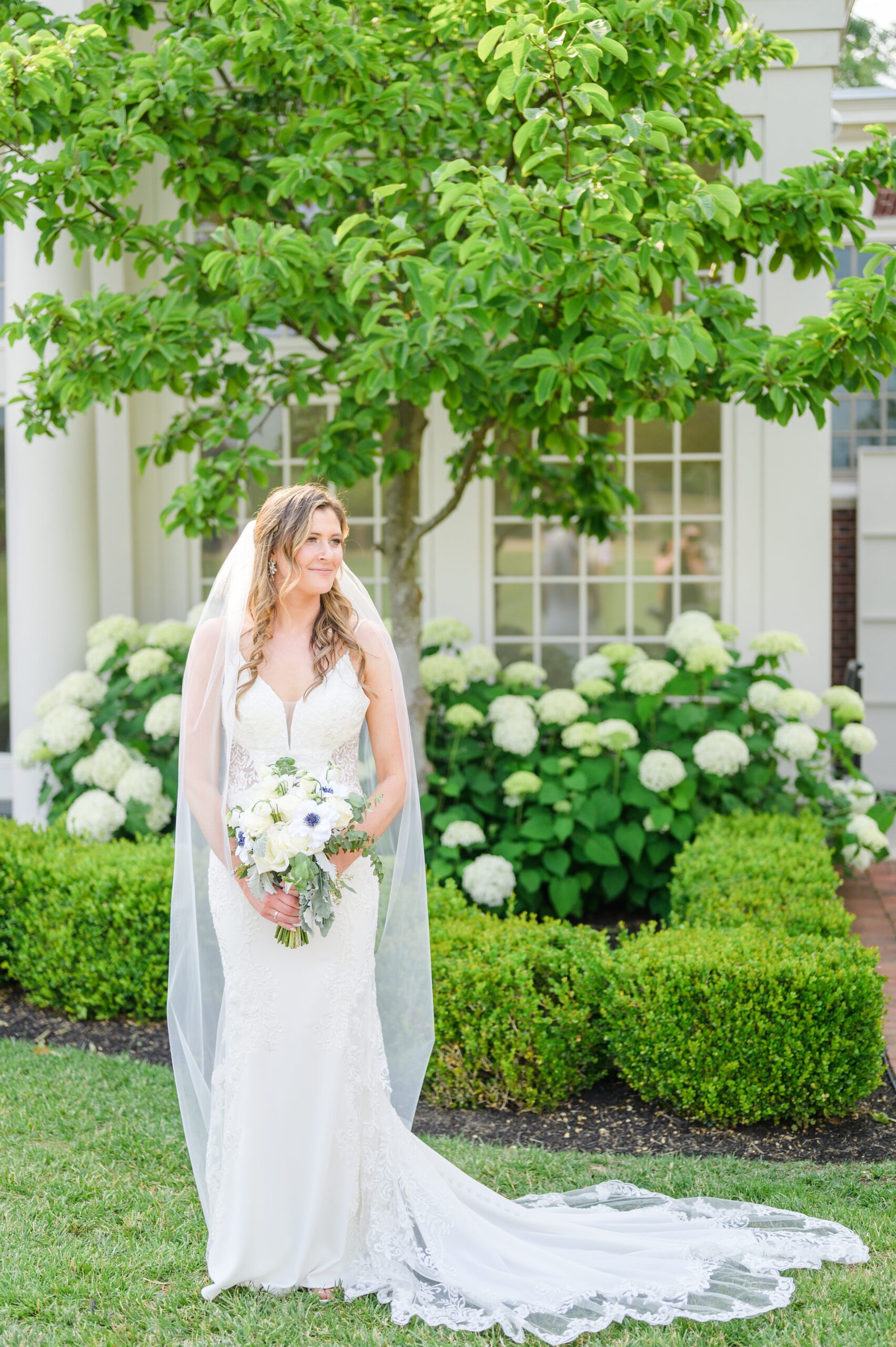 Silver Sage and Navy Summer wedding day at the Philadelphia Cricket Club Photographed by Baltimore Wedding Photographer Cait Kramer Photography