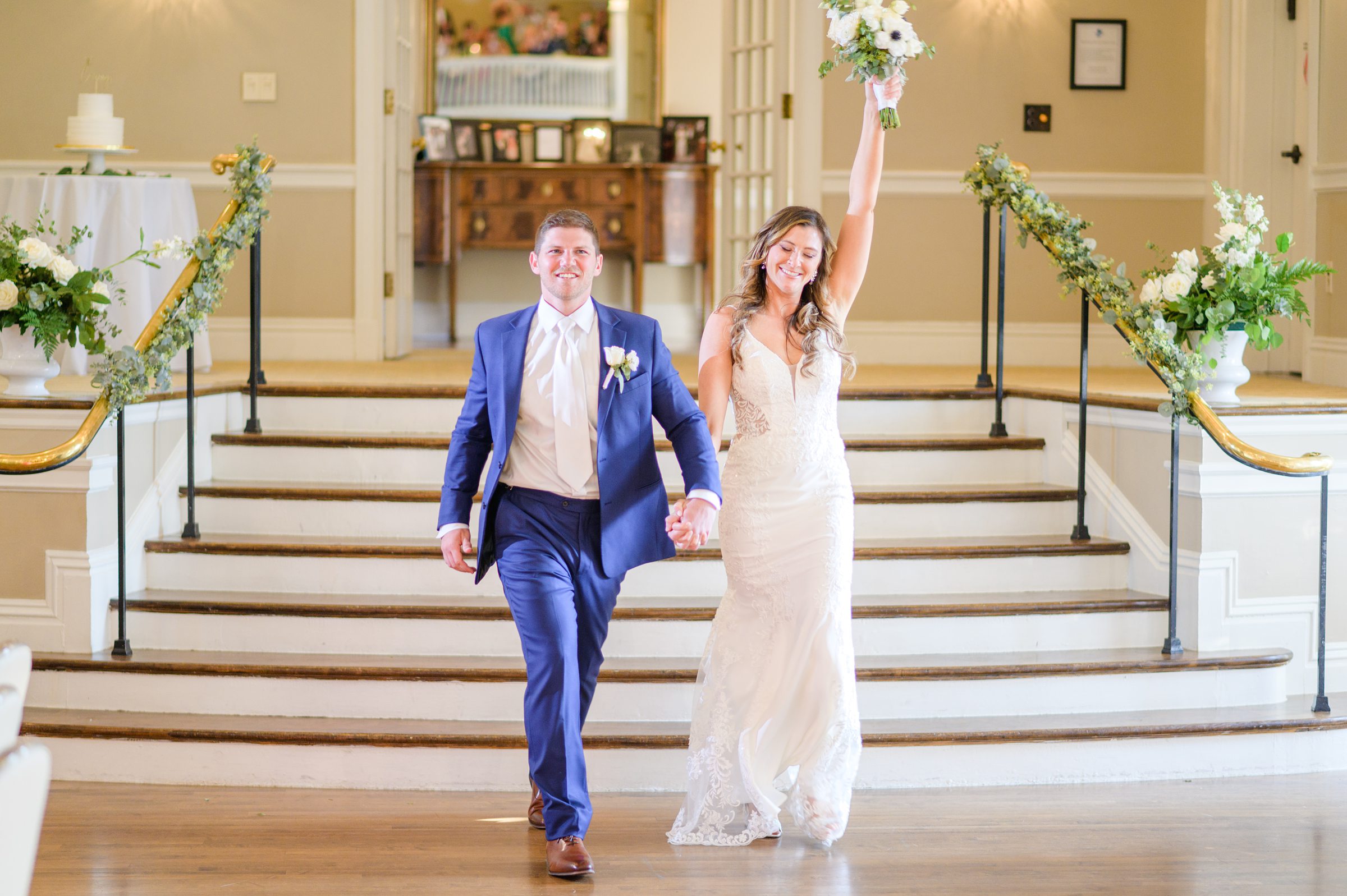 Silver Sage and Navy Summer wedding day at the Philadelphia Cricket Club Photographed by Baltimore Wedding Photographer Cait Kramer Photography