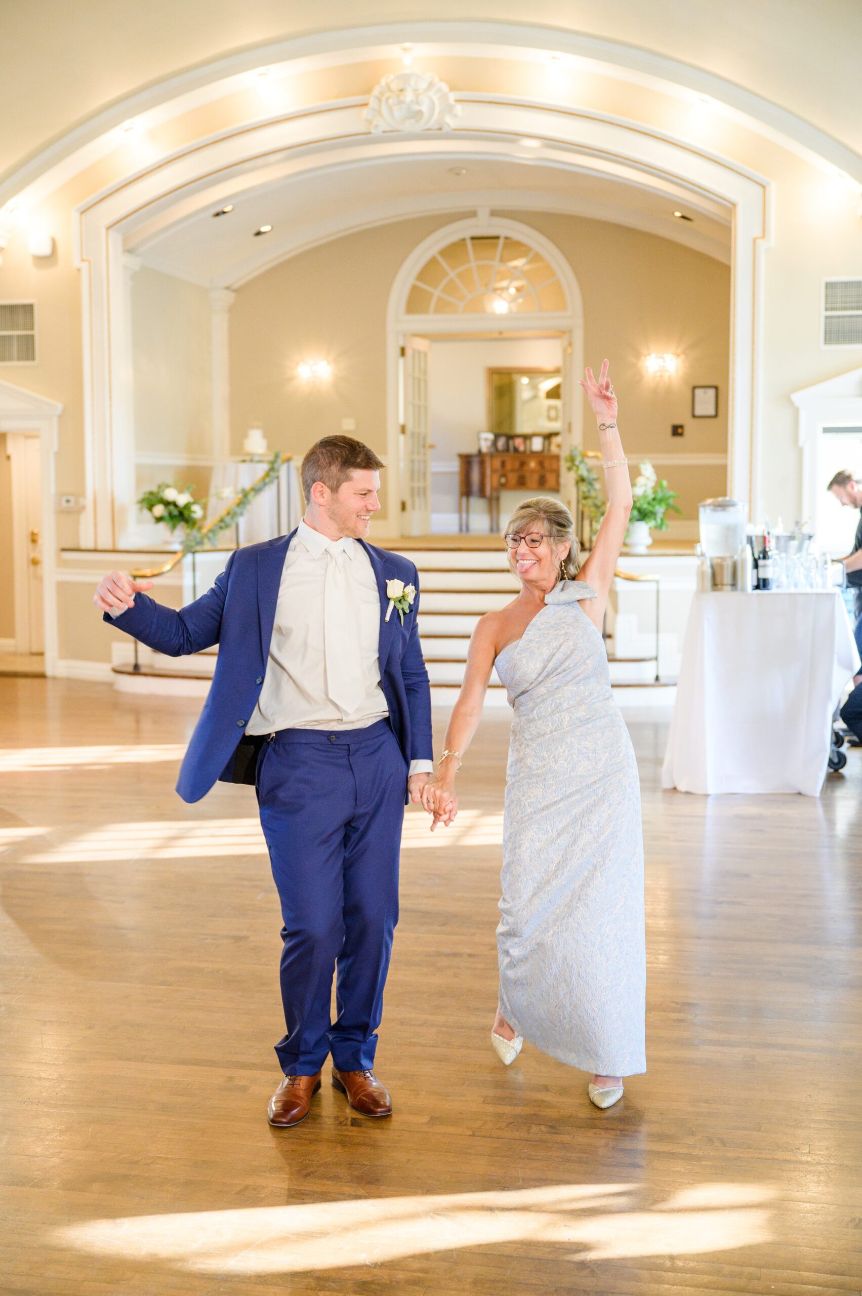 Silver Sage and Navy Summer wedding day at the Philadelphia Cricket Club Photographed by Baltimore Wedding Photographer Cait Kramer Photography