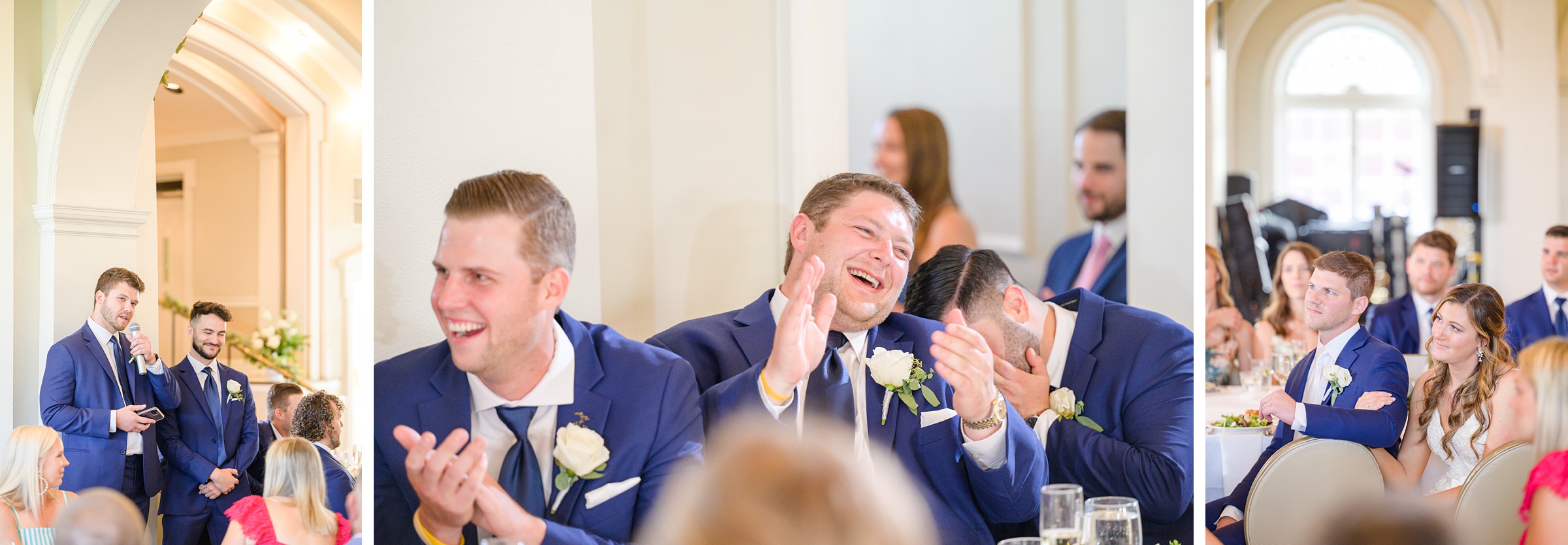 Silver Sage and Navy Summer wedding day at the Philadelphia Cricket Club Photographed by Baltimore Wedding Photographer Cait Kramer Photography