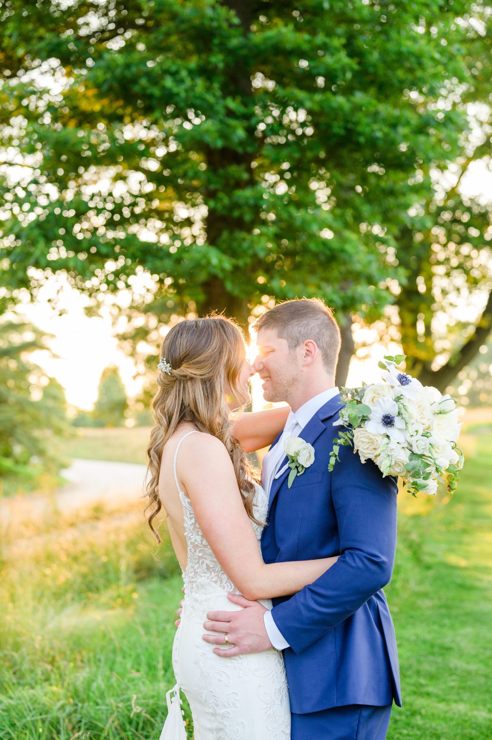 Silver Sage and Navy Summer wedding day at the Philadelphia Cricket Club Photographed by Baltimore Wedding Photographer Cait Kramer Photography