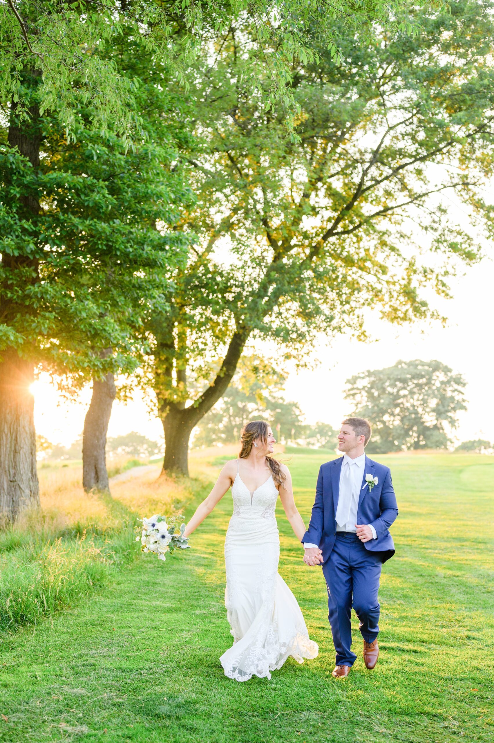 Silver Sage and Navy Summer wedding day at the Philadelphia Cricket Club Photographed by Baltimore Wedding Photographer Cait Kramer Photography