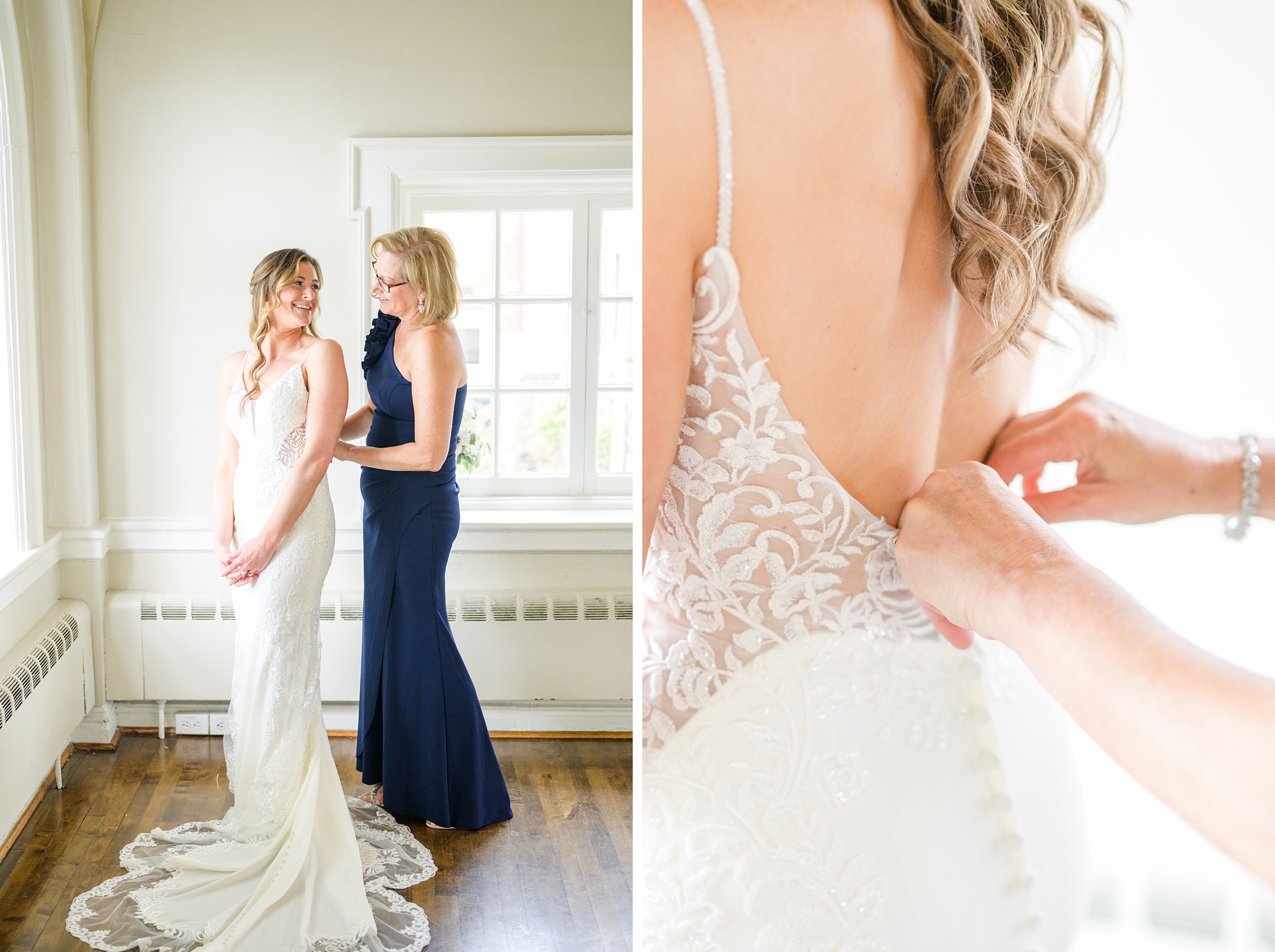 Silver Sage and Navy Summer wedding day at the Philadelphia Cricket Club Photographed by Baltimore Wedding Photographer Cait Kramer Photography