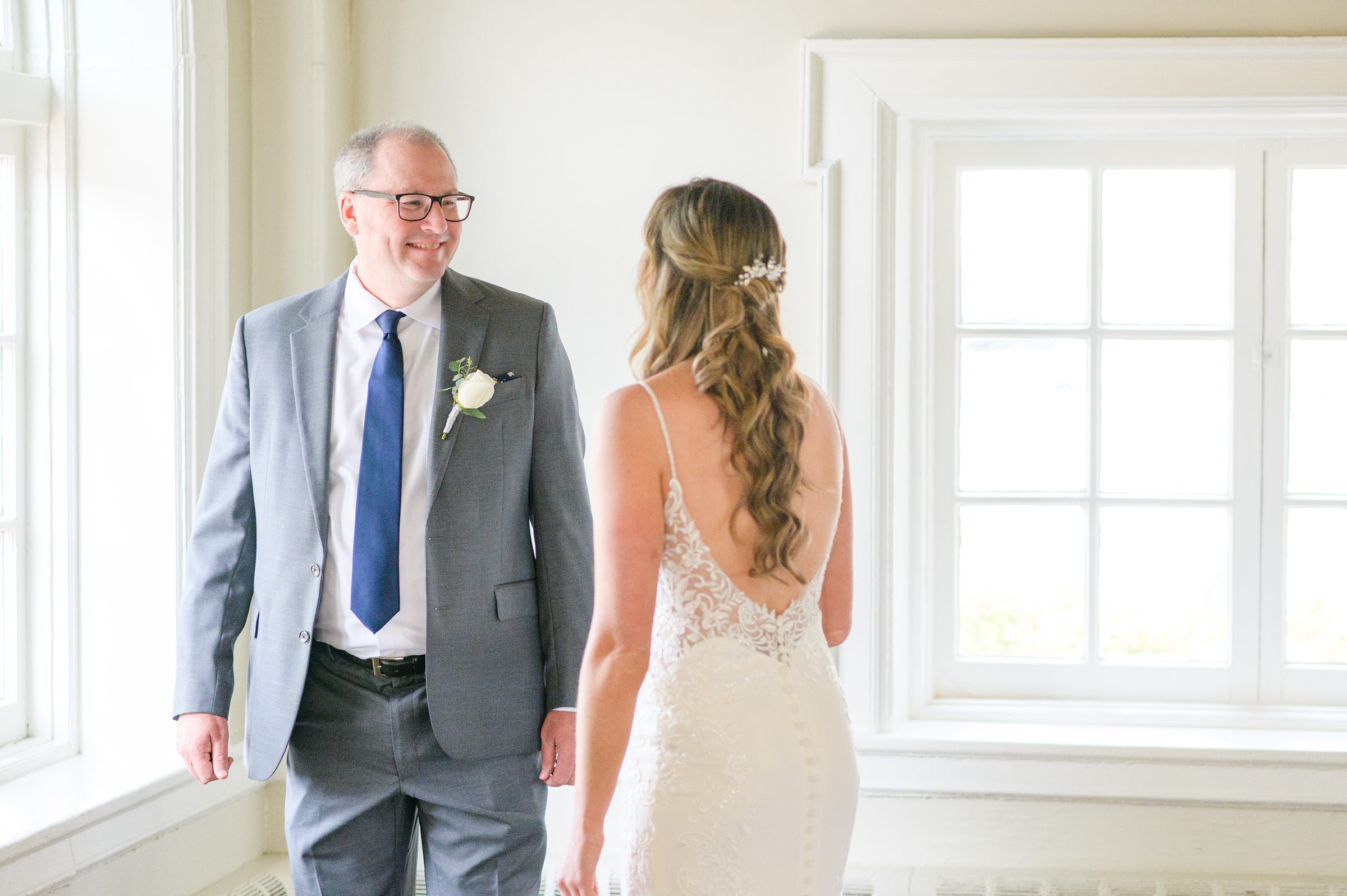 Silver Sage and Navy Summer wedding day at the Philadelphia Cricket Club Photographed by Baltimore Wedding Photographer Cait Kramer Photography