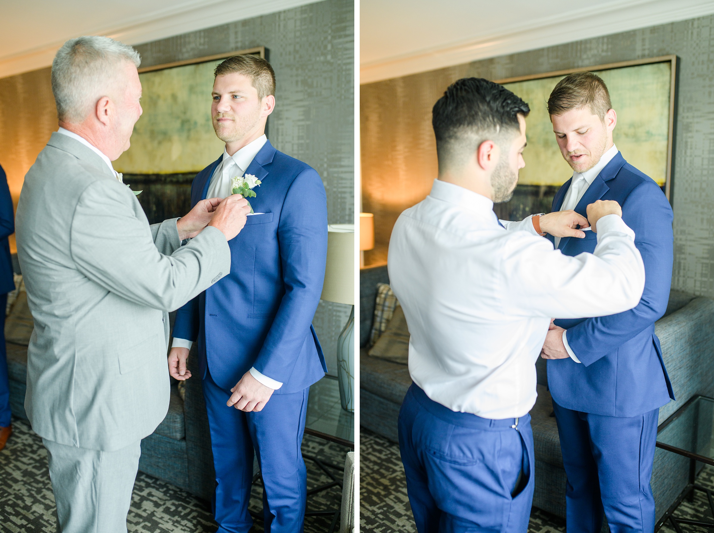 Silver Sage and Navy Summer wedding day at the Philadelphia Cricket Club Photographed by Baltimore Wedding Photographer Cait Kramer Photography