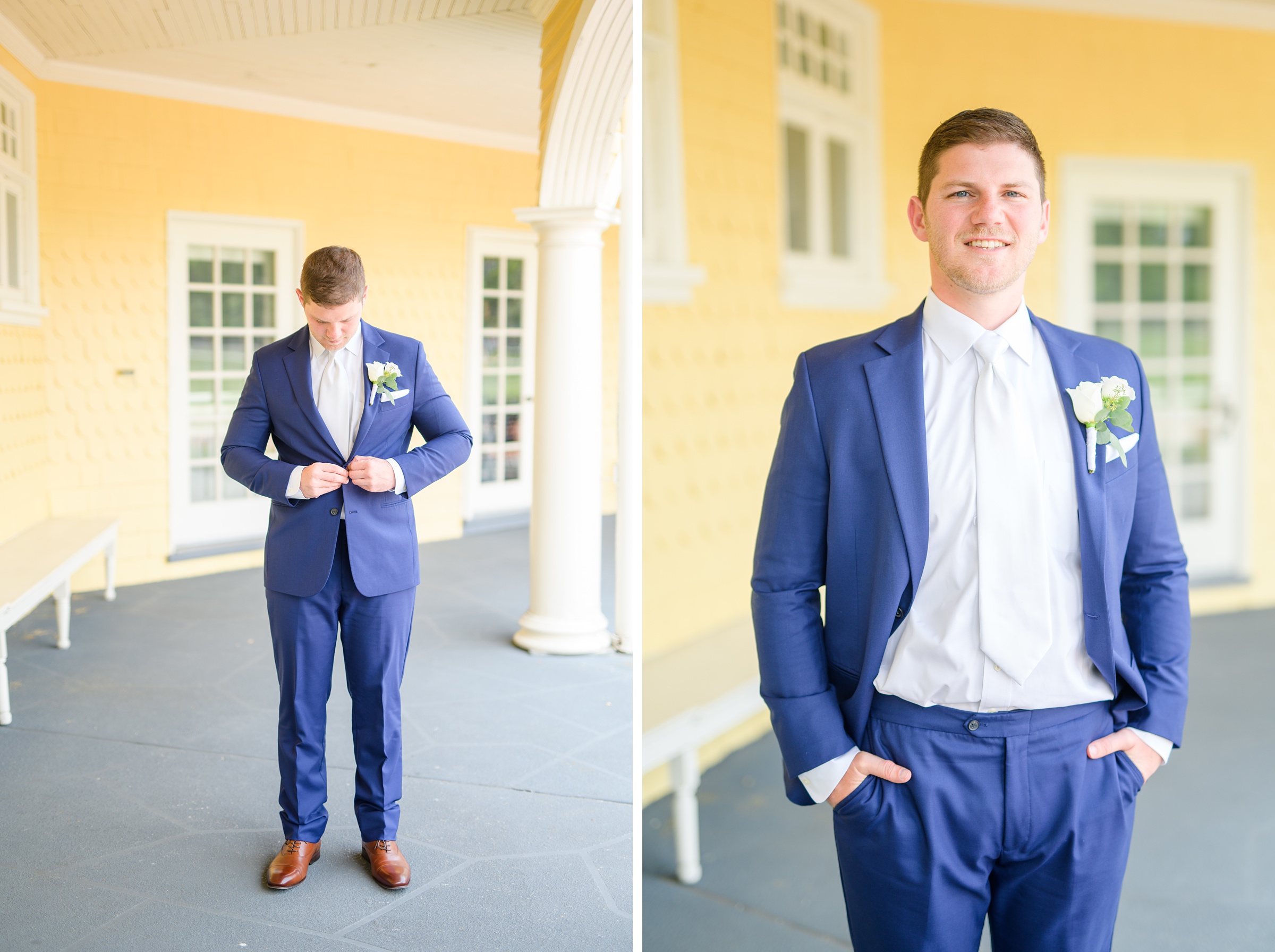 Silver Sage and Navy Summer wedding day at the Philadelphia Cricket Club Photographed by Baltimore Wedding Photographer Cait Kramer Photography