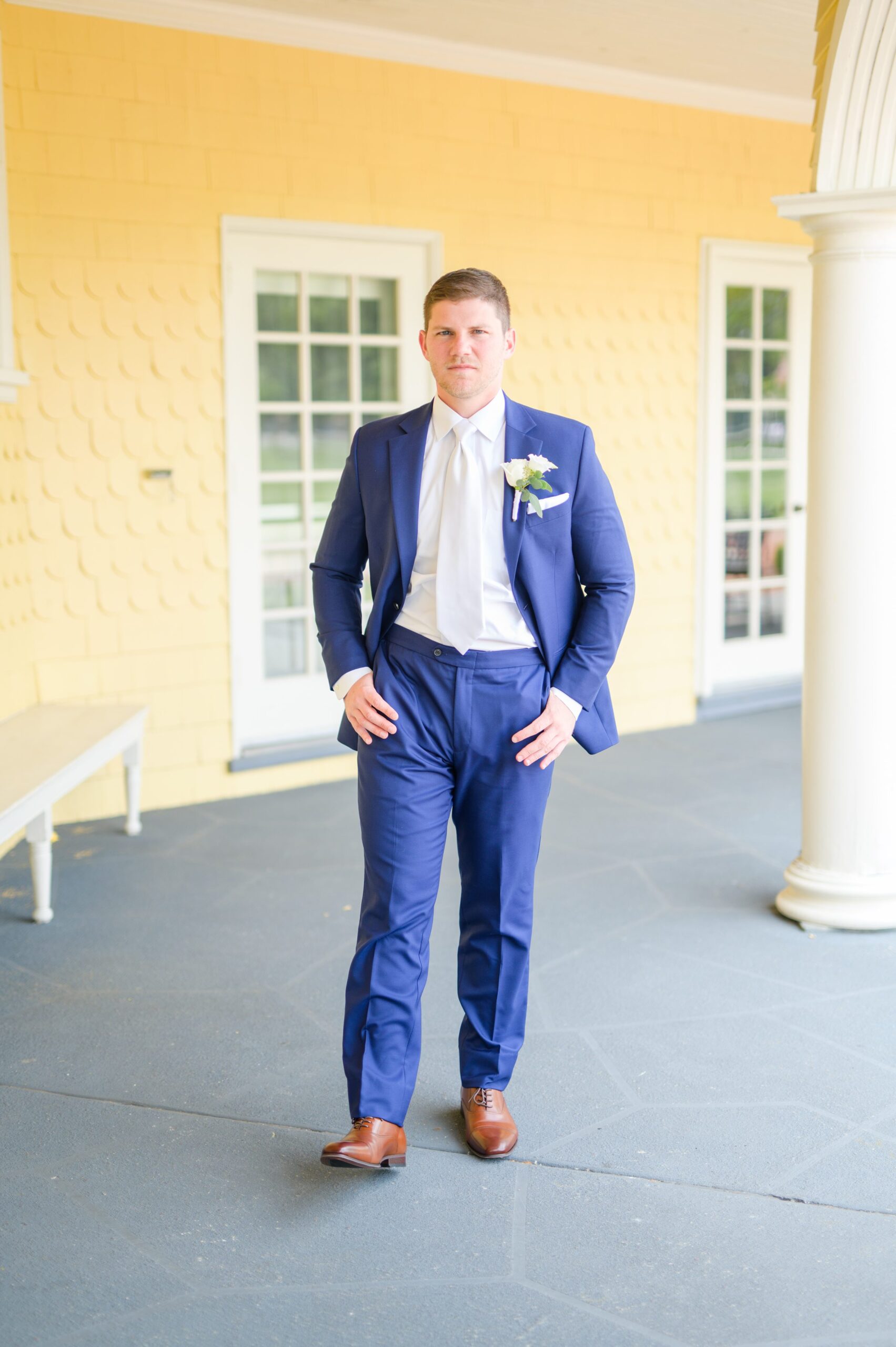 Silver Sage and Navy Summer wedding day at the Philadelphia Cricket Club Photographed by Baltimore Wedding Photographer Cait Kramer Photography