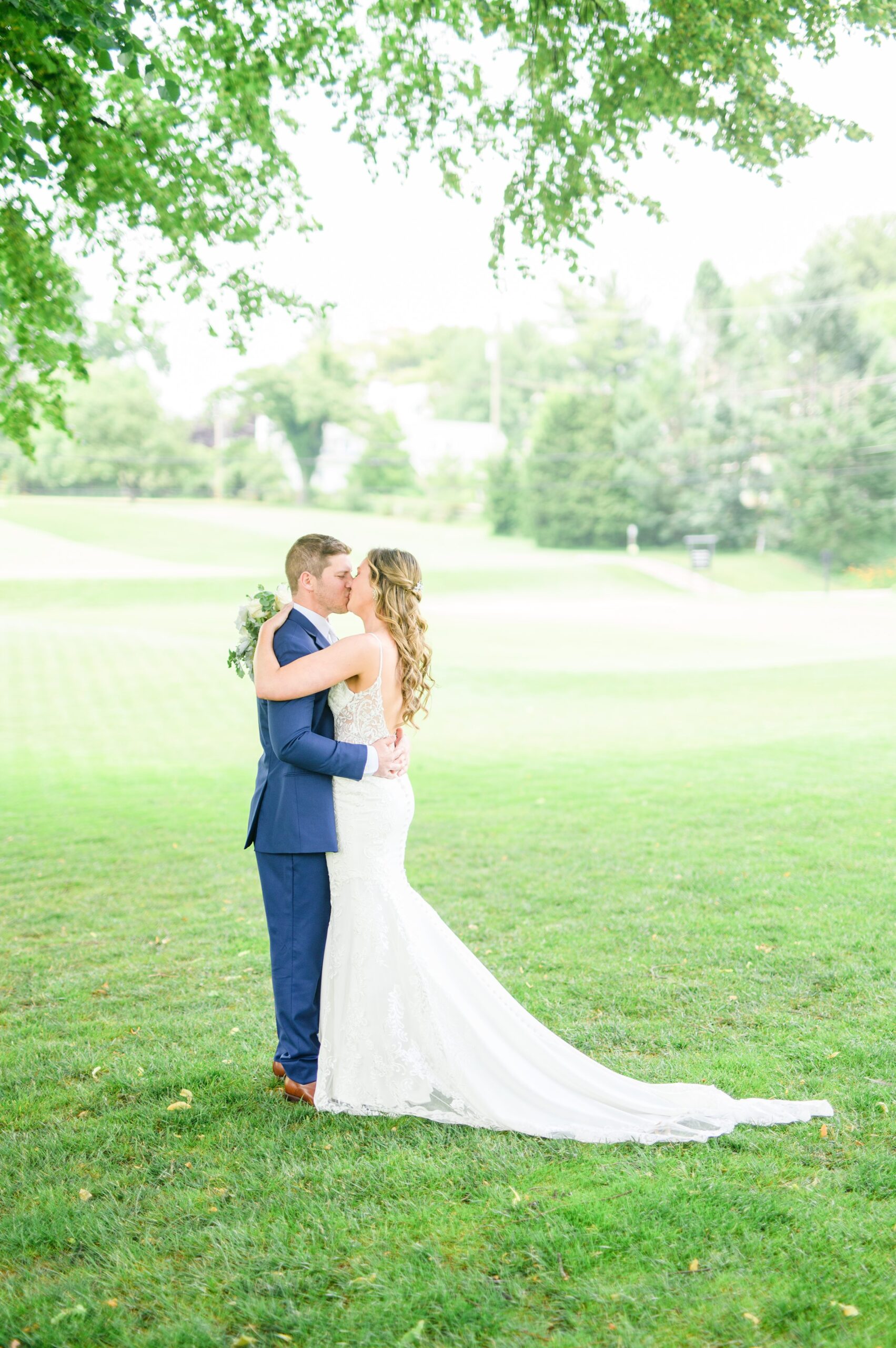 Silver Sage and Navy Summer wedding day at the Philadelphia Cricket Club Photographed by Baltimore Wedding Photographer Cait Kramer Photography