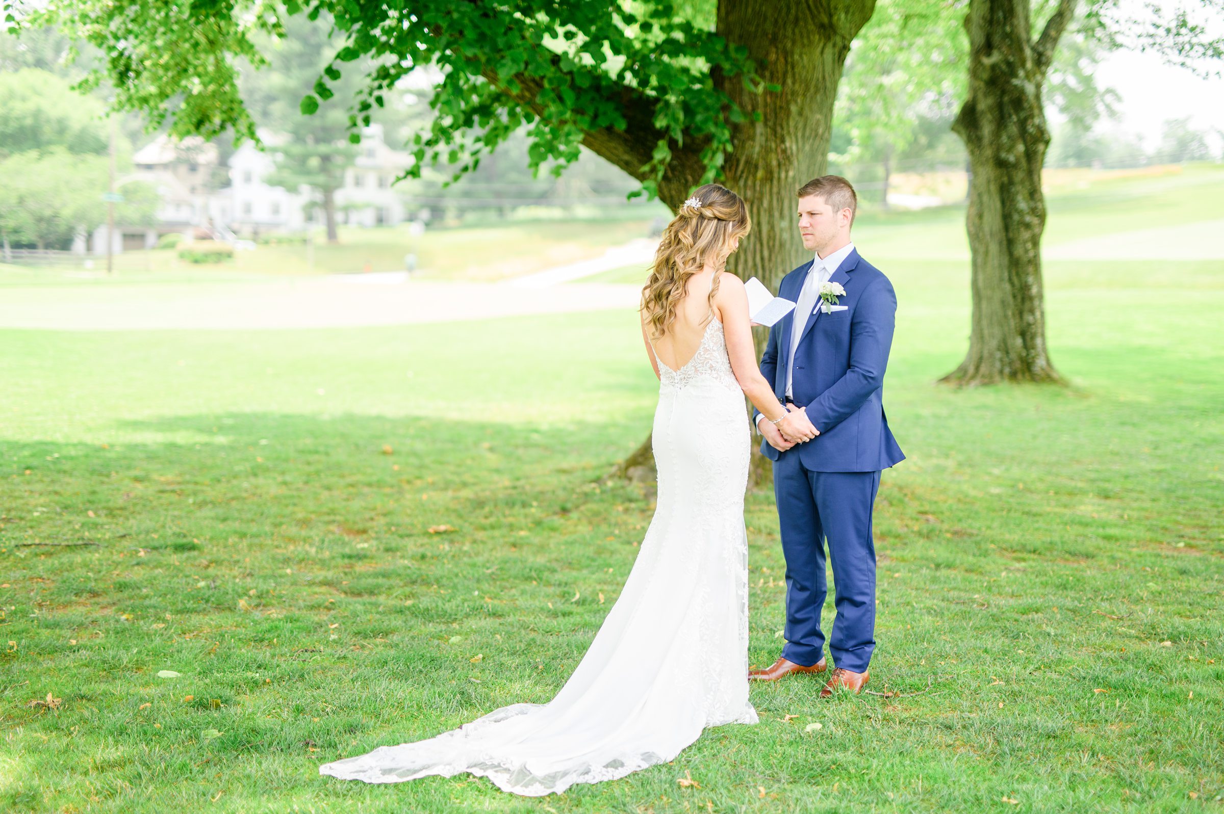 Silver Sage and Navy Summer wedding day at the Philadelphia Cricket Club Photographed by Baltimore Wedding Photographer Cait Kramer Photography