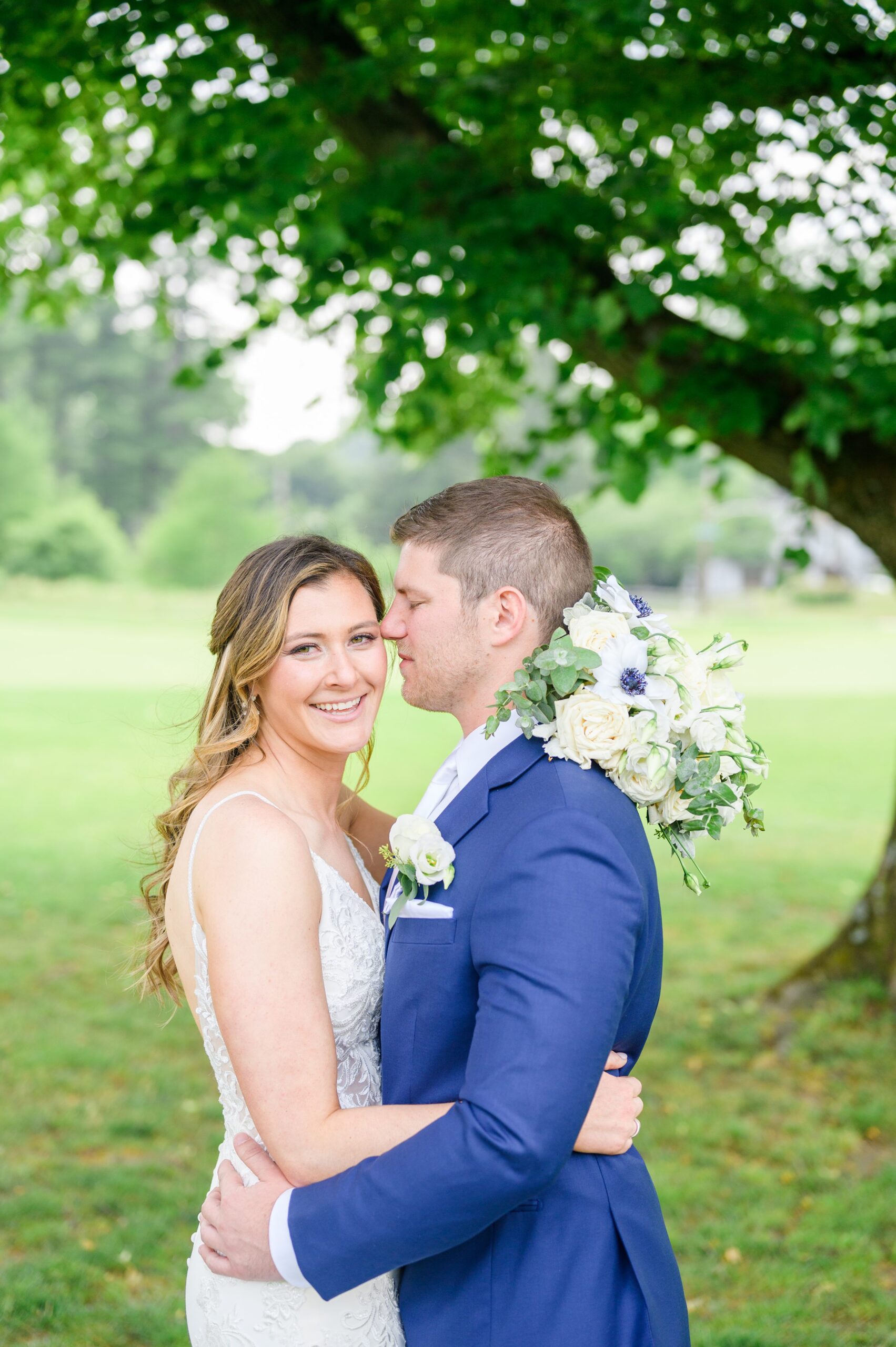 Silver Sage and Navy Summer wedding day at the Philadelphia Cricket Club Photographed by Baltimore Wedding Photographer Cait Kramer Photography