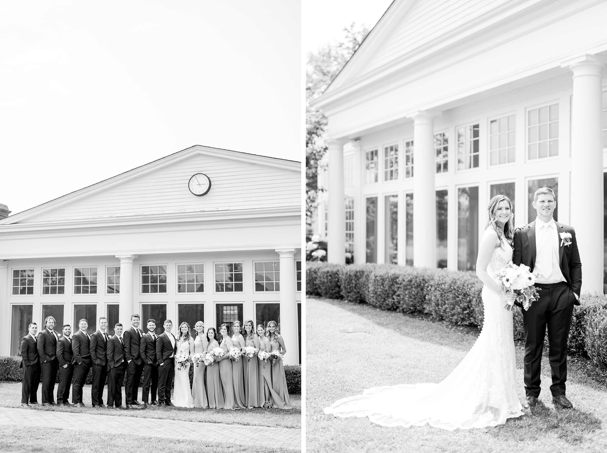 Silver Sage and Navy Summer wedding day at the Philadelphia Cricket Club Photographed by Baltimore Wedding Photographer Cait Kramer Photography