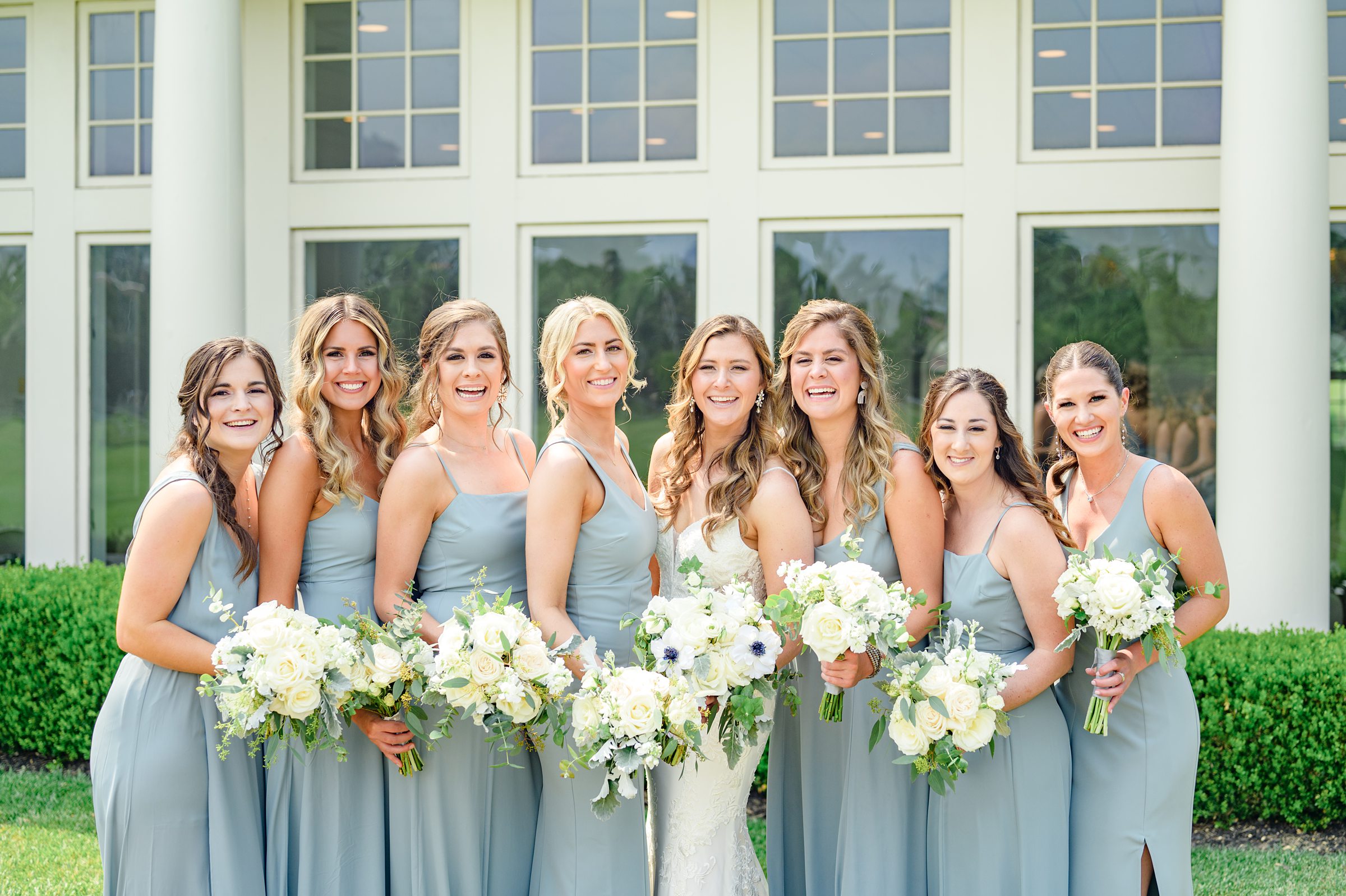 Silver Sage and Navy Summer wedding day at the Philadelphia Cricket Club Photographed by Baltimore Wedding Photographer Cait Kramer Photography