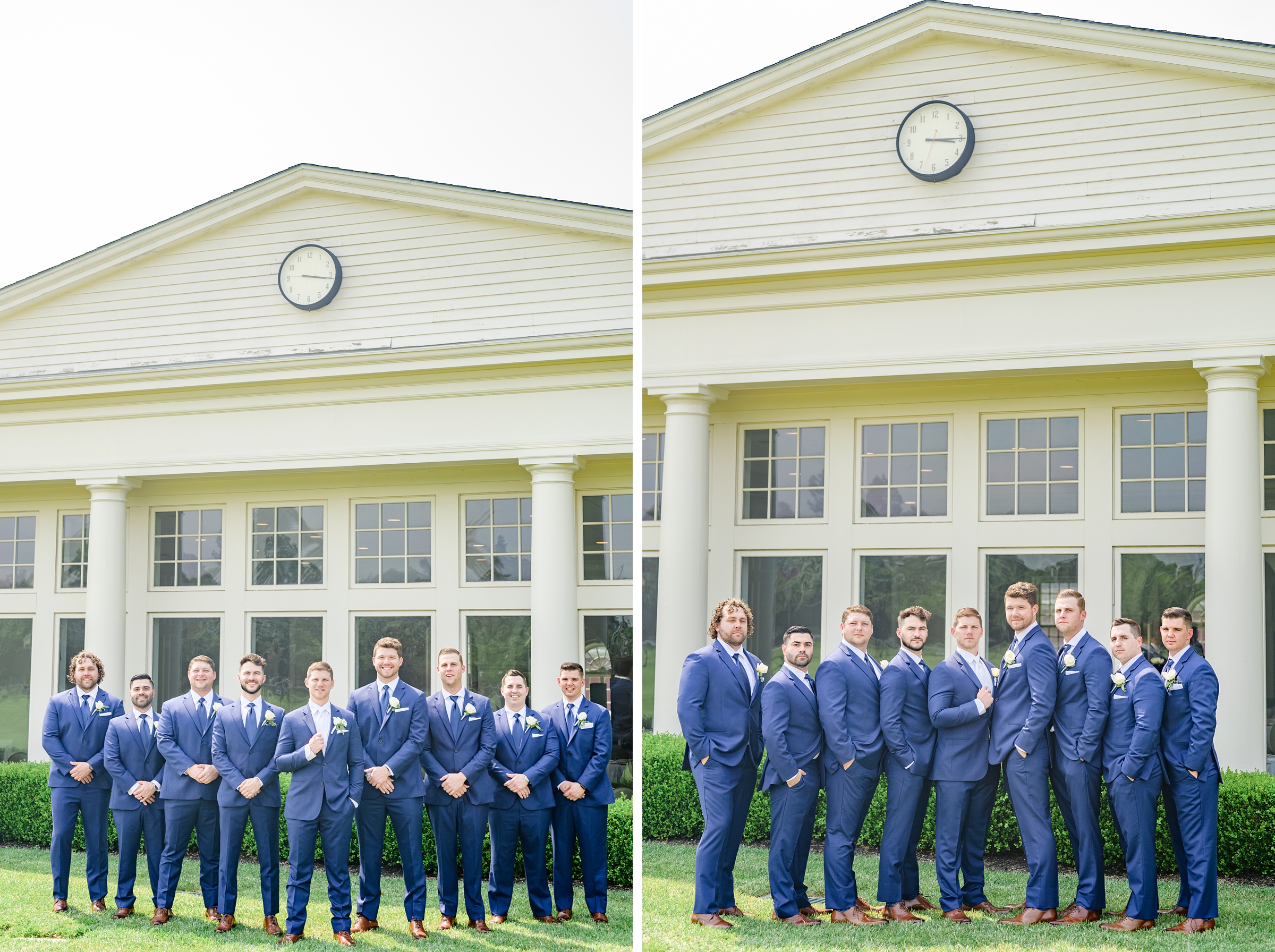 Silver Sage and Navy Summer wedding day at the Philadelphia Cricket Club Photographed by Baltimore Wedding Photographer Cait Kramer Photography