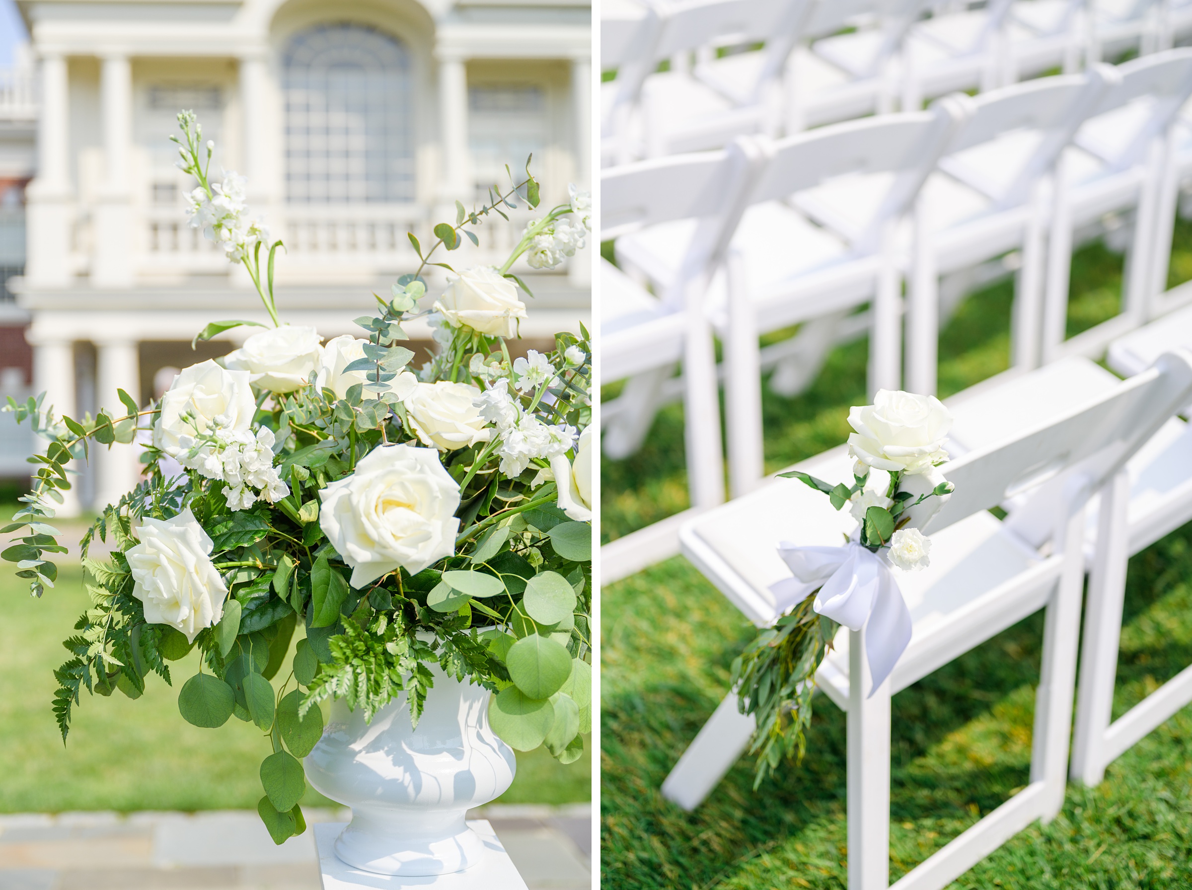 Silver Sage and Navy Summer wedding day at the Philadelphia Cricket Club Photographed by Baltimore Wedding Photographer Cait Kramer Photography