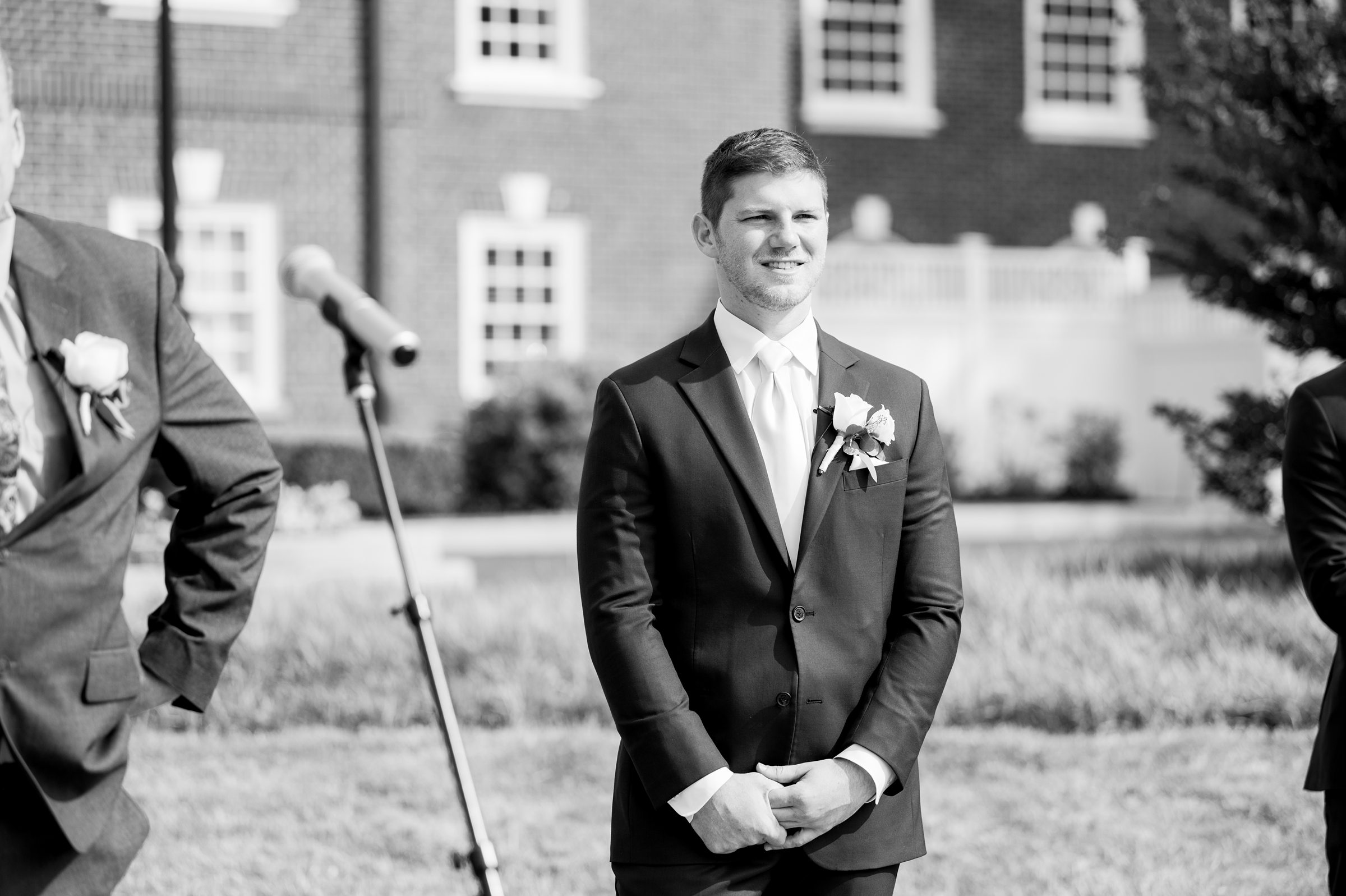 Silver Sage and Navy Summer wedding day at the Philadelphia Cricket Club Photographed by Baltimore Wedding Photographer Cait Kramer Photography