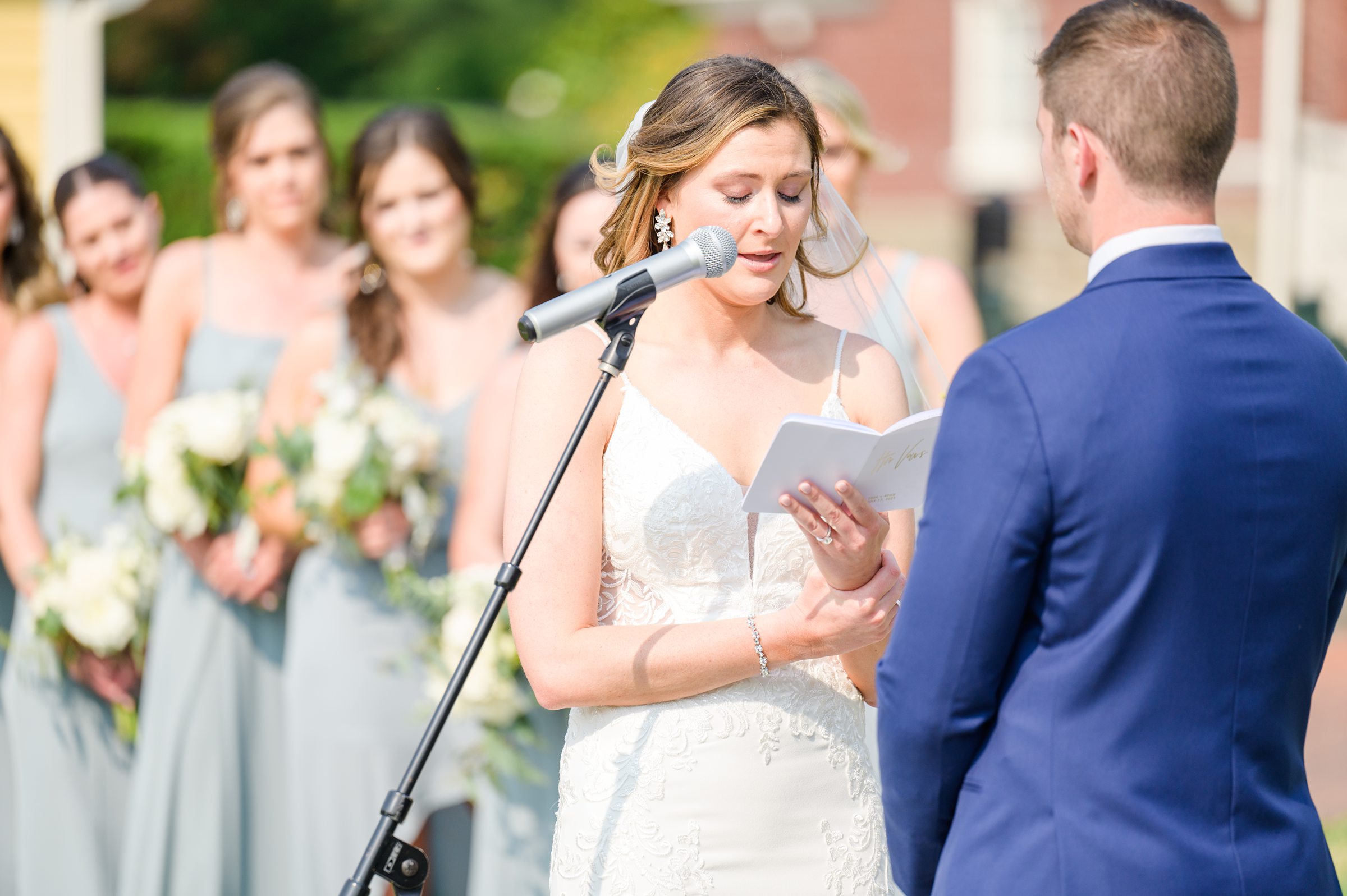 Silver Sage and Navy Summer wedding day at the Philadelphia Cricket Club Photographed by Baltimore Wedding Photographer Cait Kramer Photography