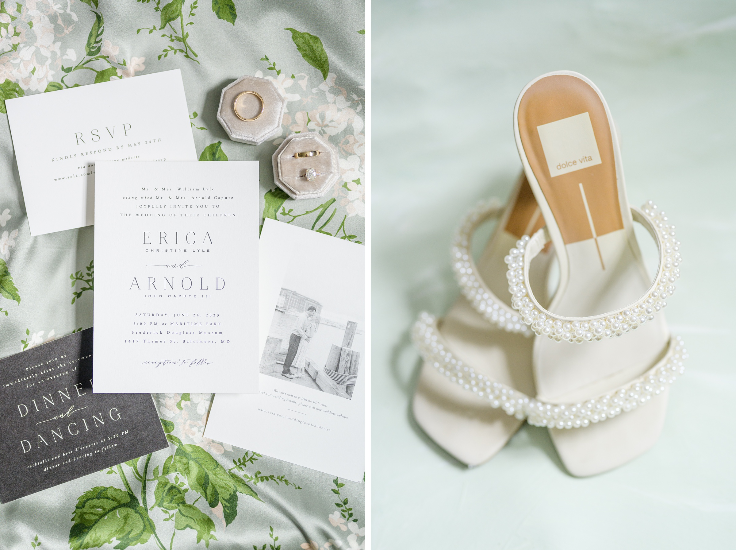 Sage Green and Navy Blue summer wedding at the Frederick Douglass Maritime Museum in Baltimore, Maryland. Photographed by Baltimore Wedding Photographer Cait Kramer Photography