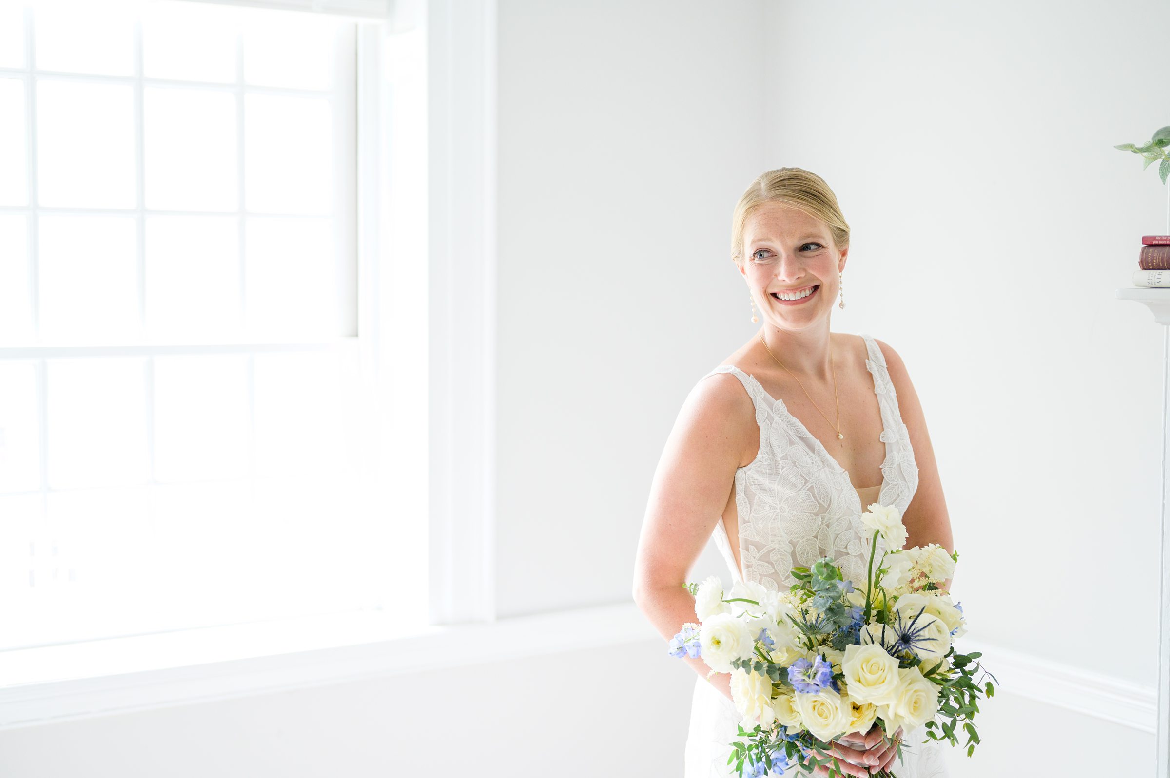 Sage Green and Navy Blue summer wedding at the Frederick Douglass Maritime Museum in Baltimore, Maryland. Photographed by Baltimore Wedding Photographer Cait Kramer Photography