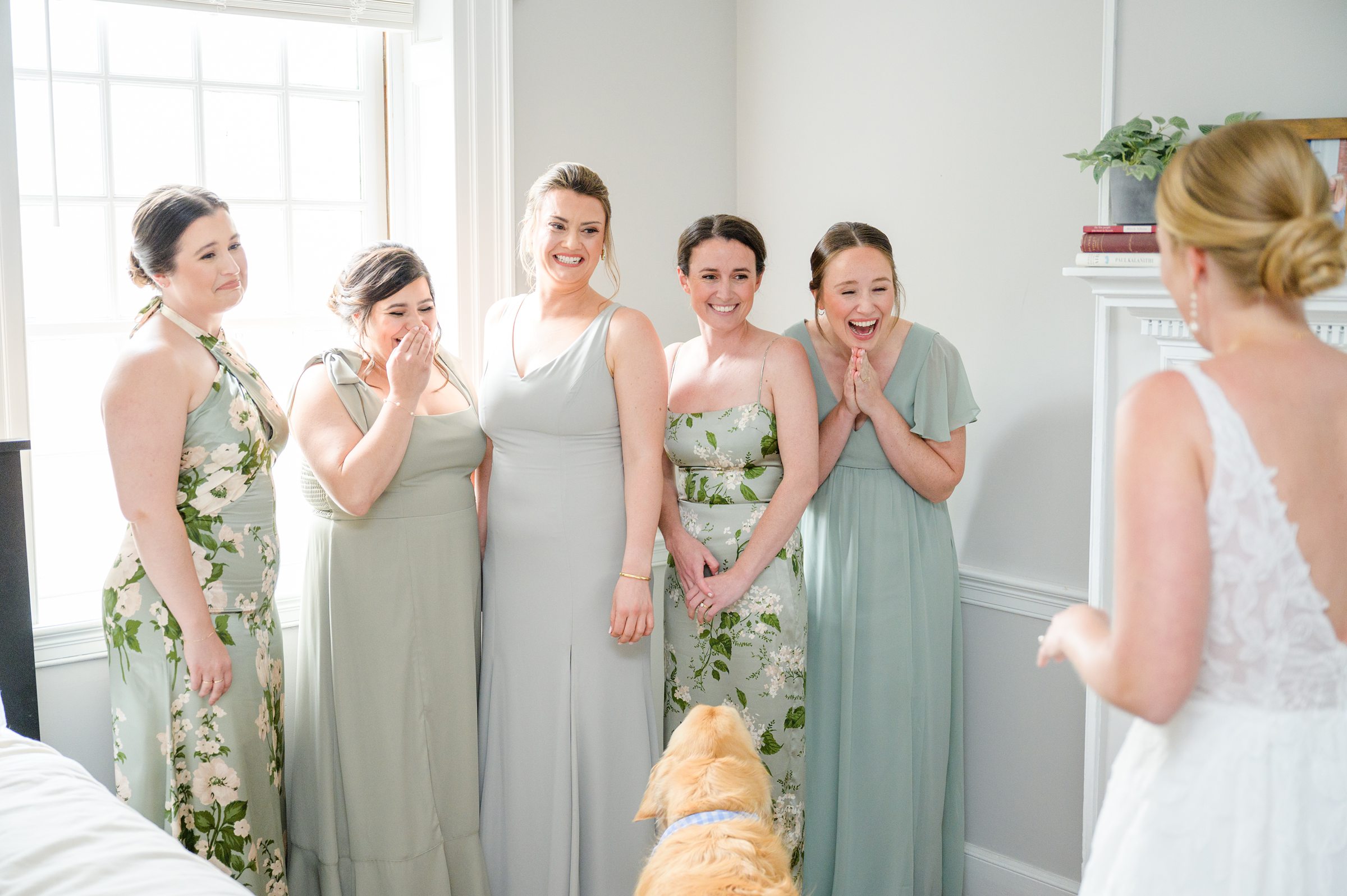 Sage Green and Navy Blue summer wedding at the Frederick Douglass Maritime Museum in Baltimore, Maryland. Photographed by Baltimore Wedding Photographer Cait Kramer Photography