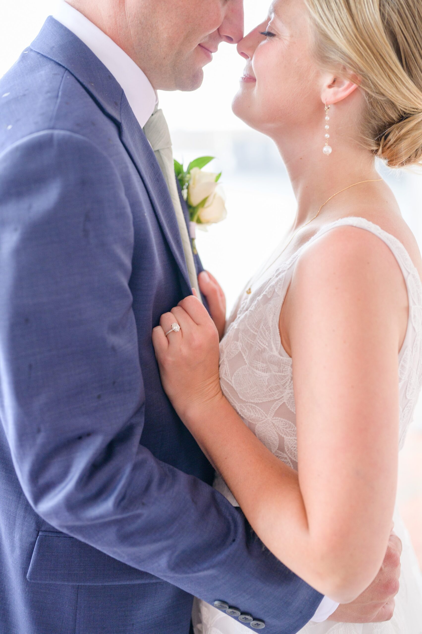 Sage Green and Navy Blue summer wedding at the Frederick Douglass Maritime Museum in Baltimore, Maryland. Photographed by Baltimore Wedding Photographer Cait Kramer Photography