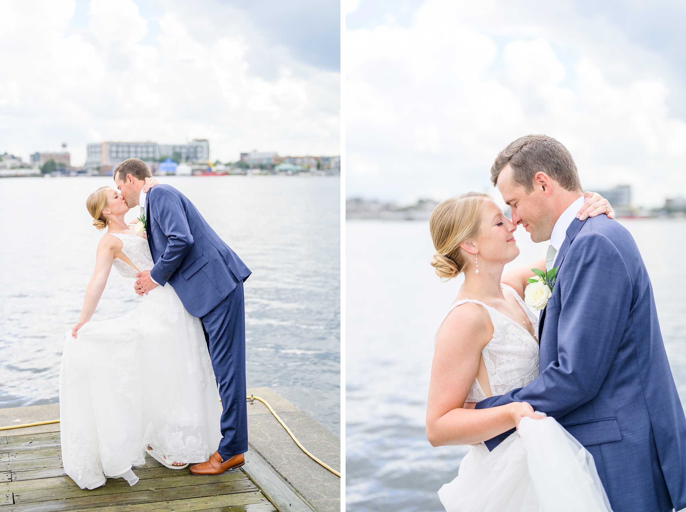 Sage Green and Navy Blue summer wedding at the Frederick Douglass Maritime Museum in Baltimore, Maryland. Photographed by Baltimore Wedding Photographer Cait Kramer Photography