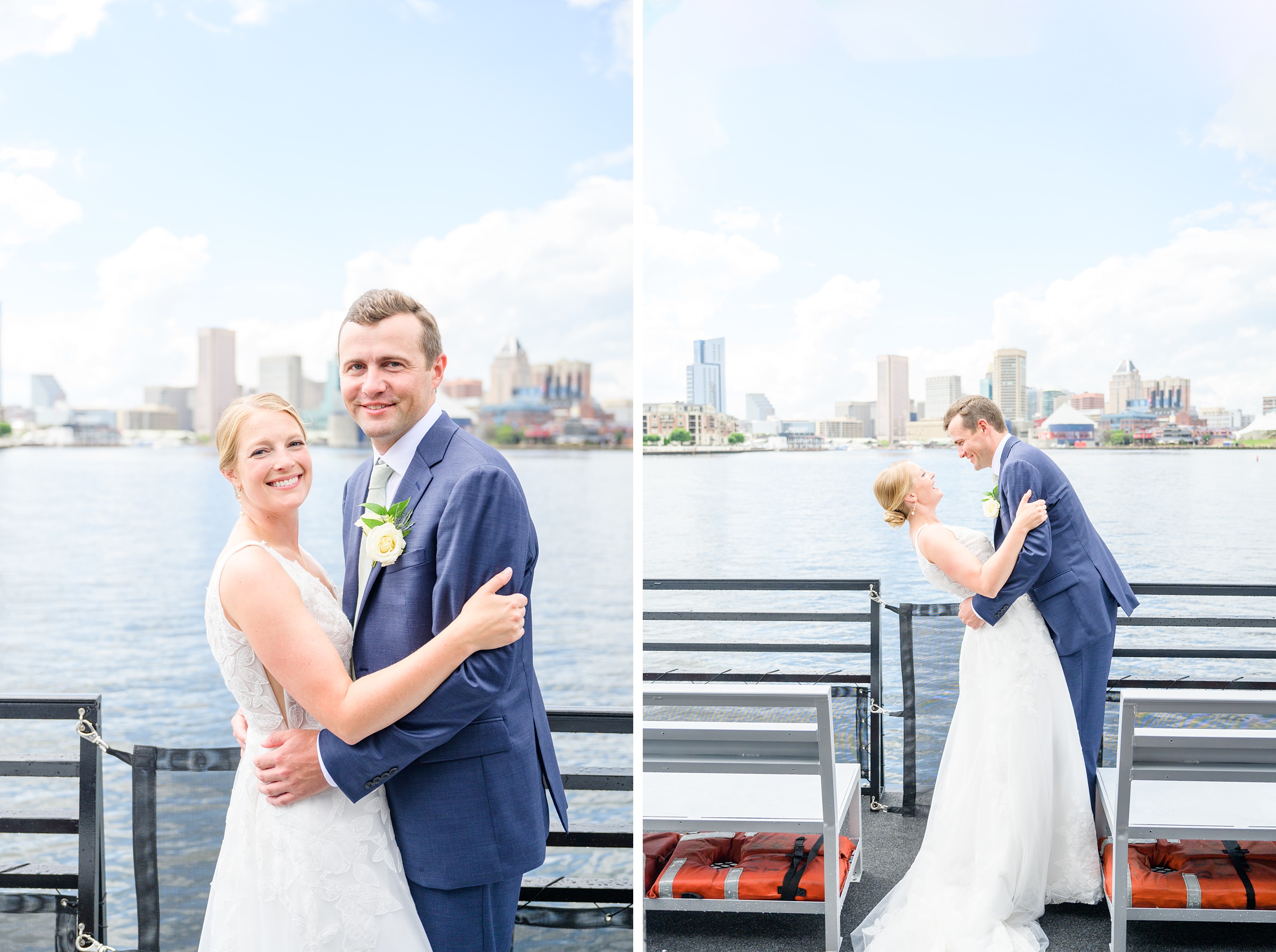 Sage Green and Navy Blue summer wedding at the Frederick Douglass Maritime Museum in Baltimore, Maryland. Photographed by Baltimore Wedding Photographer Cait Kramer Photography