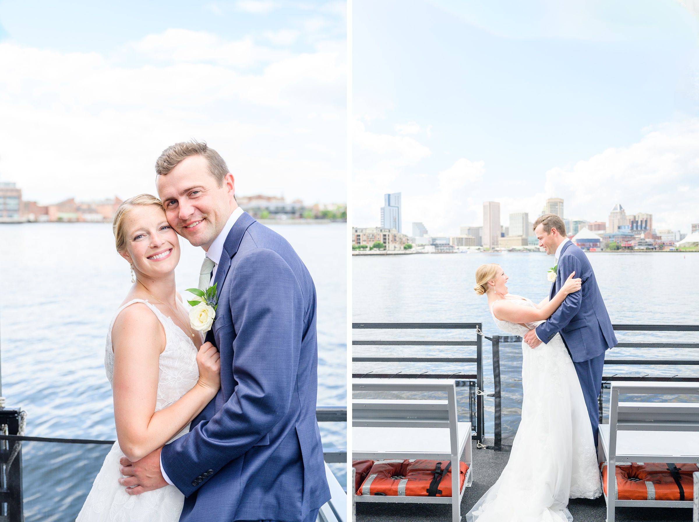 Sage Green and Navy Blue summer wedding at the Frederick Douglass Maritime Museum in Baltimore, Maryland. Photographed by Baltimore Wedding Photographer Cait Kramer Photography