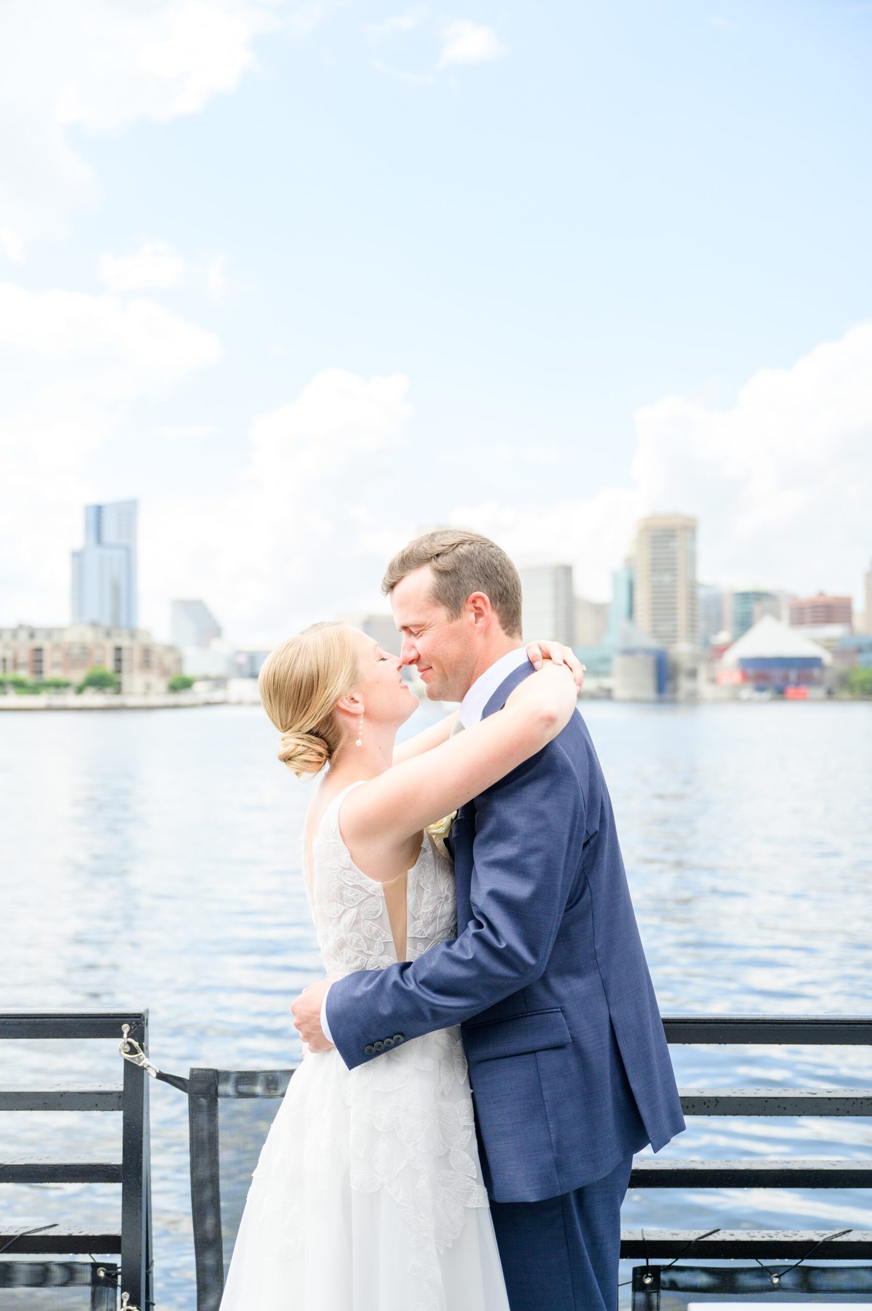Sage Green and Navy Blue summer wedding at the Frederick Douglass Maritime Museum in Baltimore, Maryland. Photographed by Baltimore Wedding Photographer Cait Kramer Photography