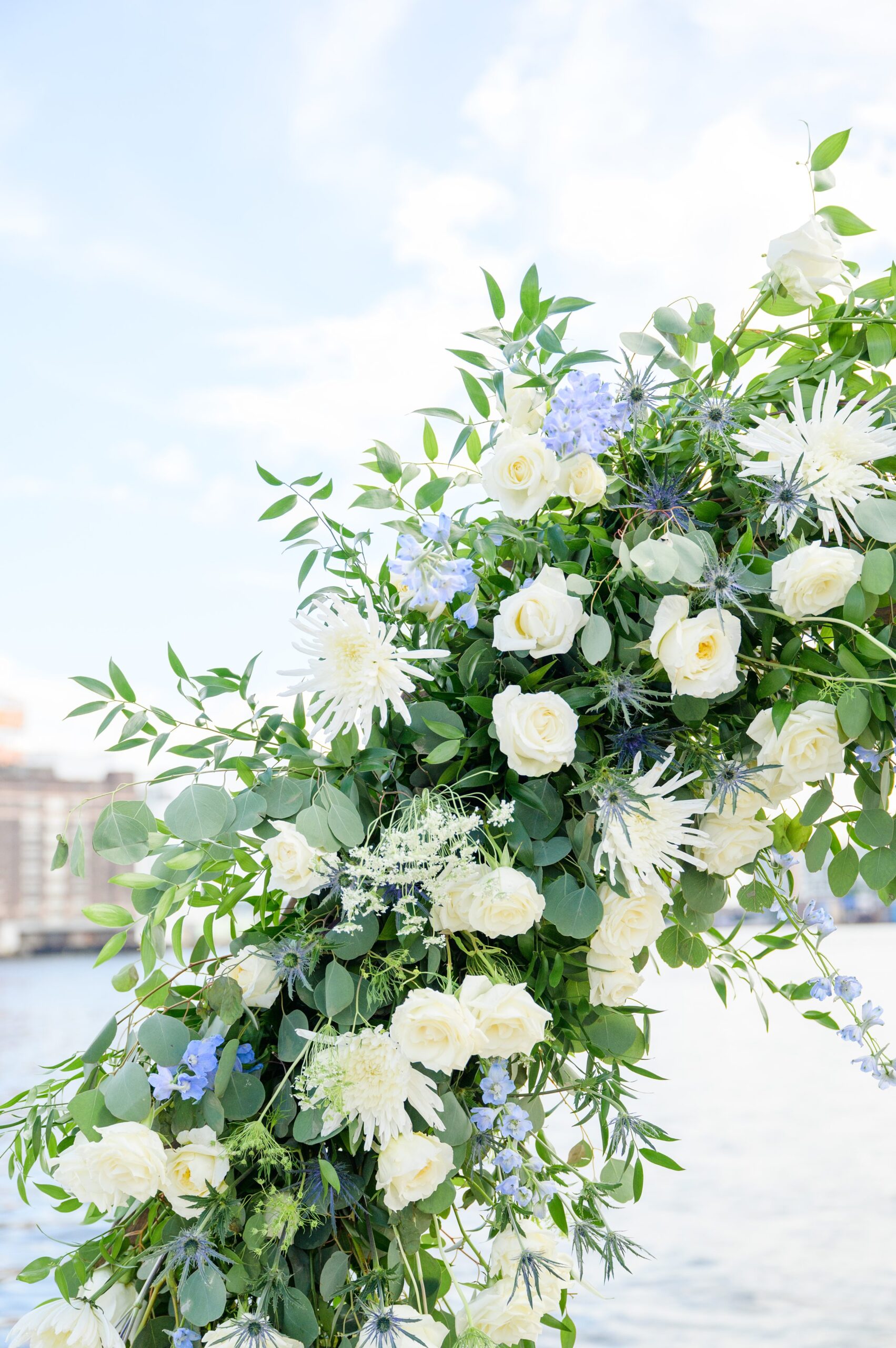 Sage Green and Navy Blue summer wedding at the Frederick Douglass Maritime Museum in Baltimore, Maryland. Photographed by Baltimore Wedding Photographer Cait Kramer Photography