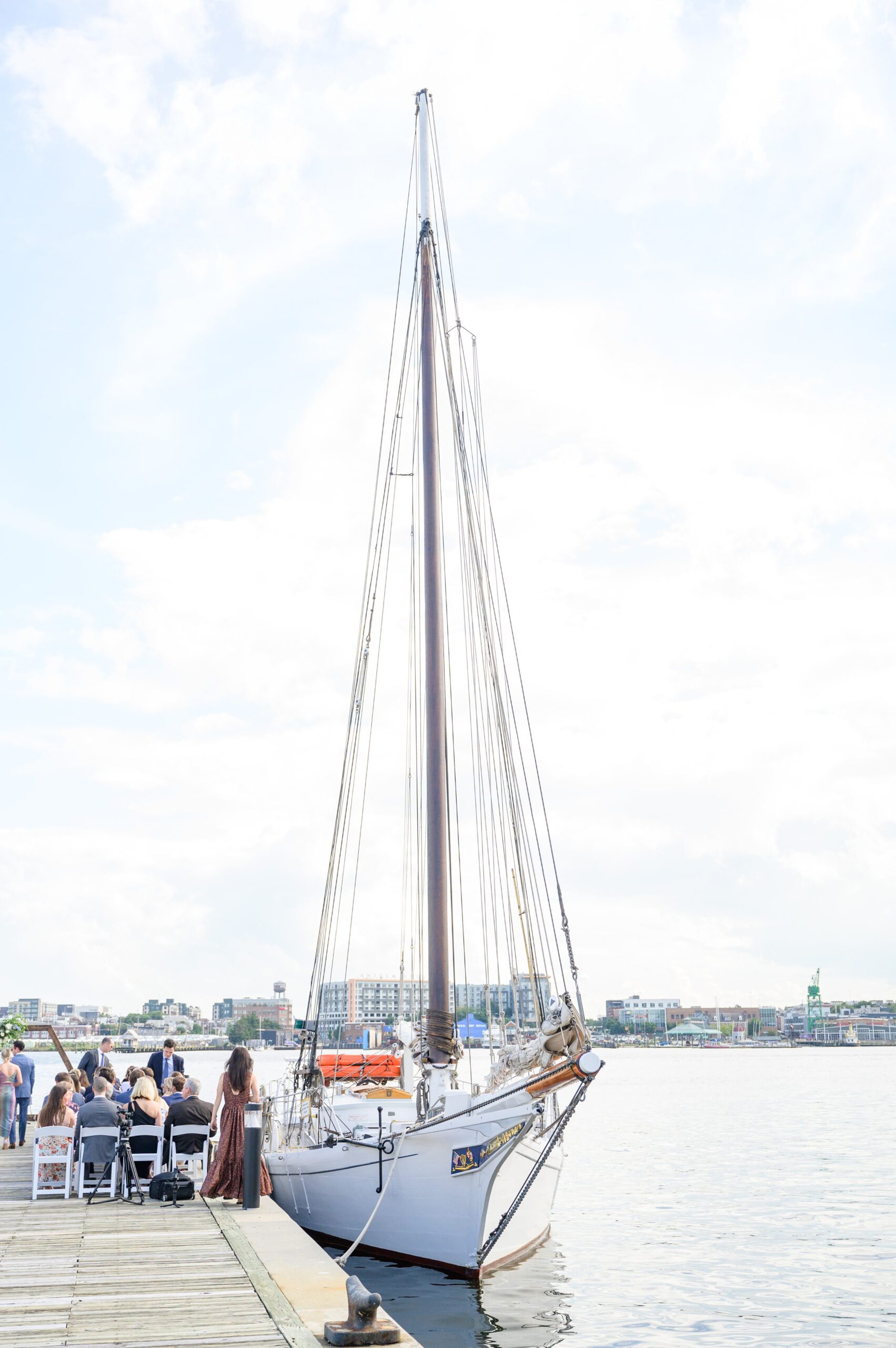 Sage Green and Navy Blue summer wedding at the Frederick Douglass Maritime Museum in Baltimore, Maryland. Photographed by Baltimore Wedding Photographer Cait Kramer Photography