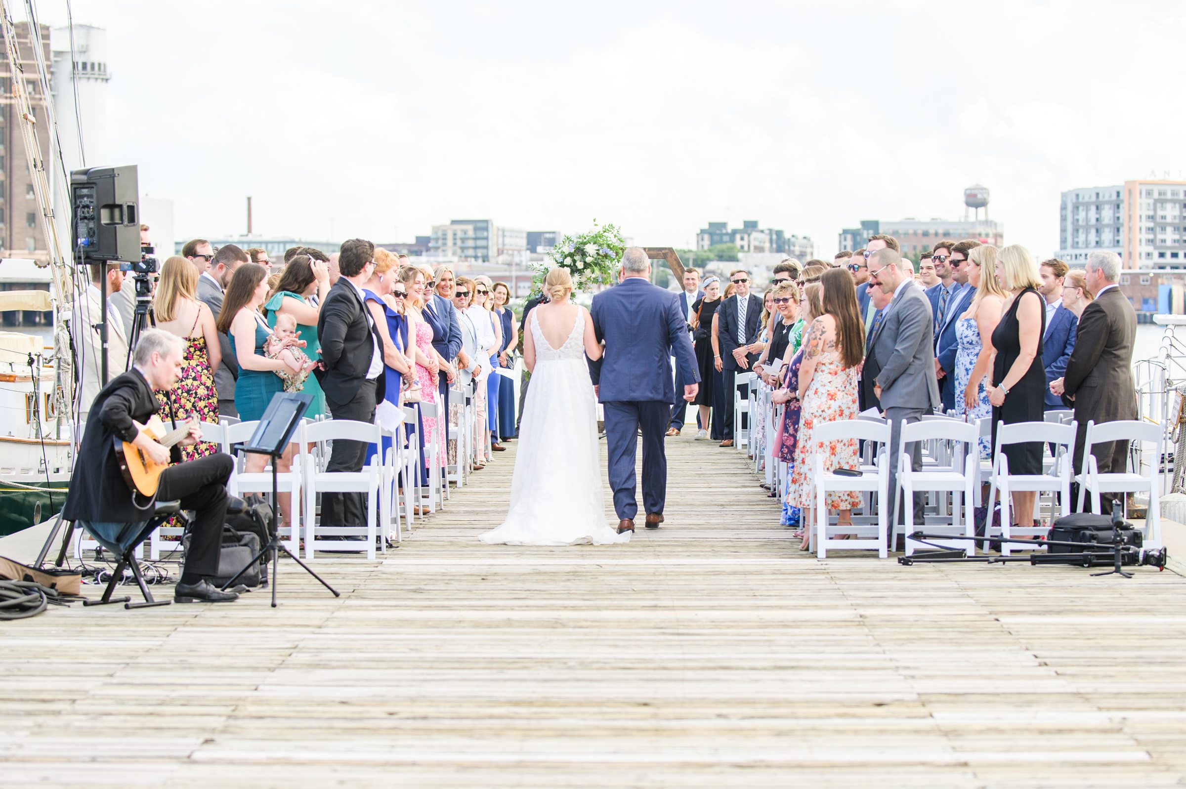 Sage Green and Navy Blue summer wedding at the Frederick Douglass Maritime Museum in Baltimore, Maryland. Photographed by Baltimore Wedding Photographer Cait Kramer Photography