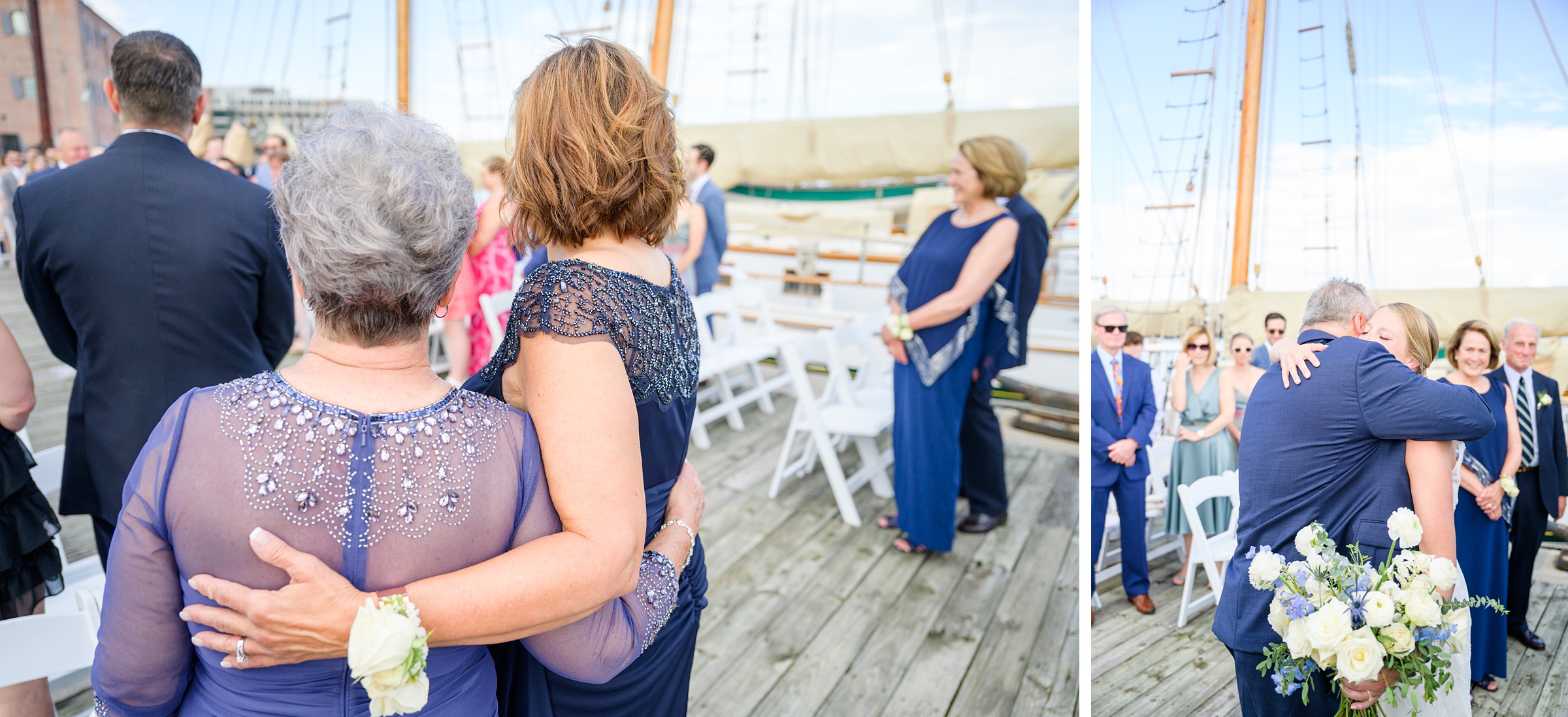 Sage Green and Navy Blue summer wedding at the Frederick Douglass Maritime Museum in Baltimore, Maryland. Photographed by Baltimore Wedding Photographer Cait Kramer Photography