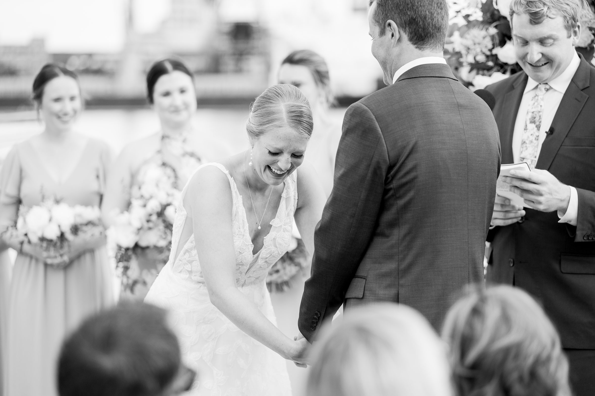 Sage Green and Navy Blue summer wedding at the Frederick Douglass Maritime Museum in Baltimore, Maryland. Photographed by Baltimore Wedding Photographer Cait Kramer Photography