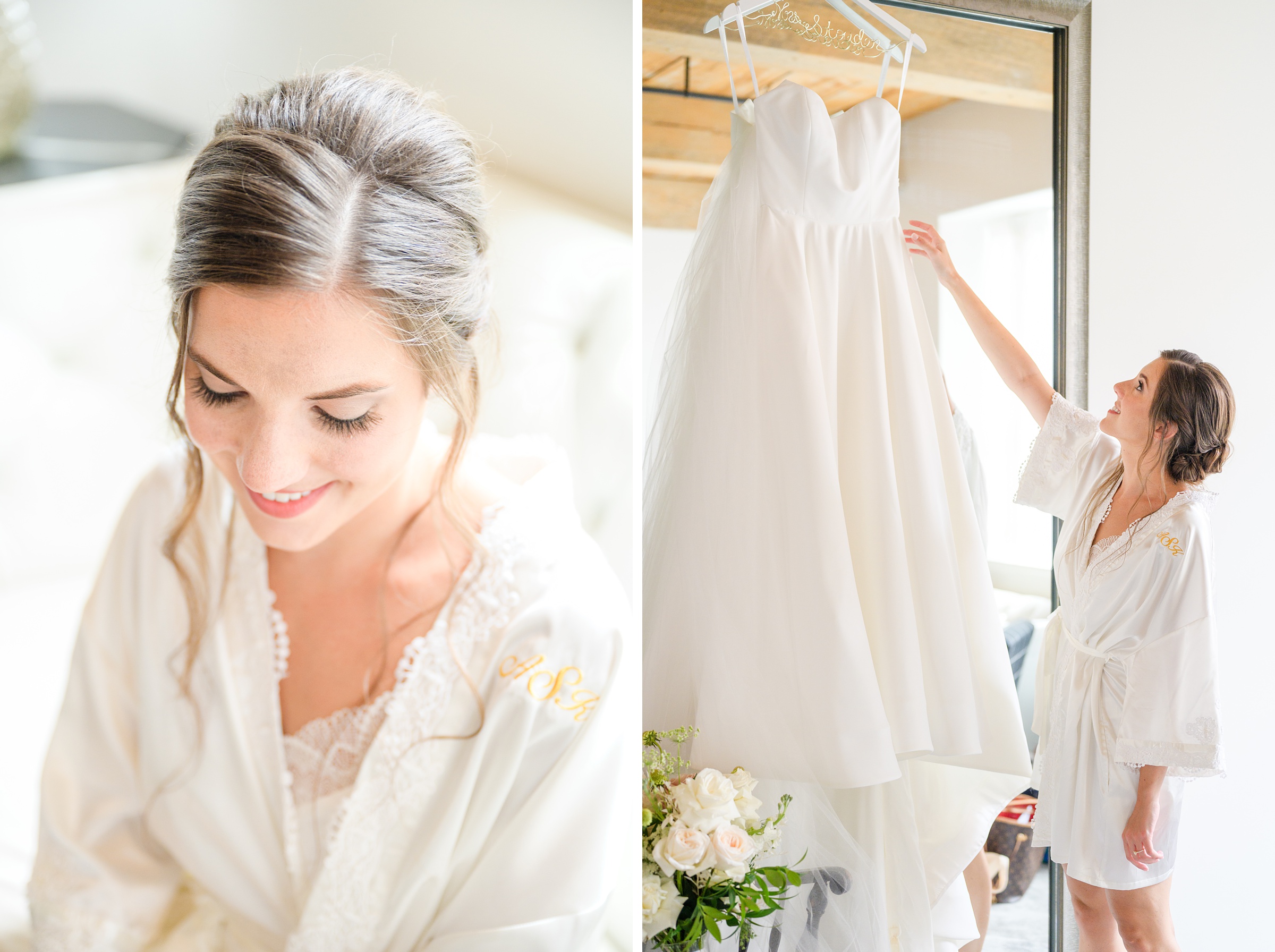 Neutral and Elegant summer wedding day at the Cork Factory Hotel in Lancaster, Pennsylvania Photographed by Baltimore Wedding Photographer Cait Kramer Photography