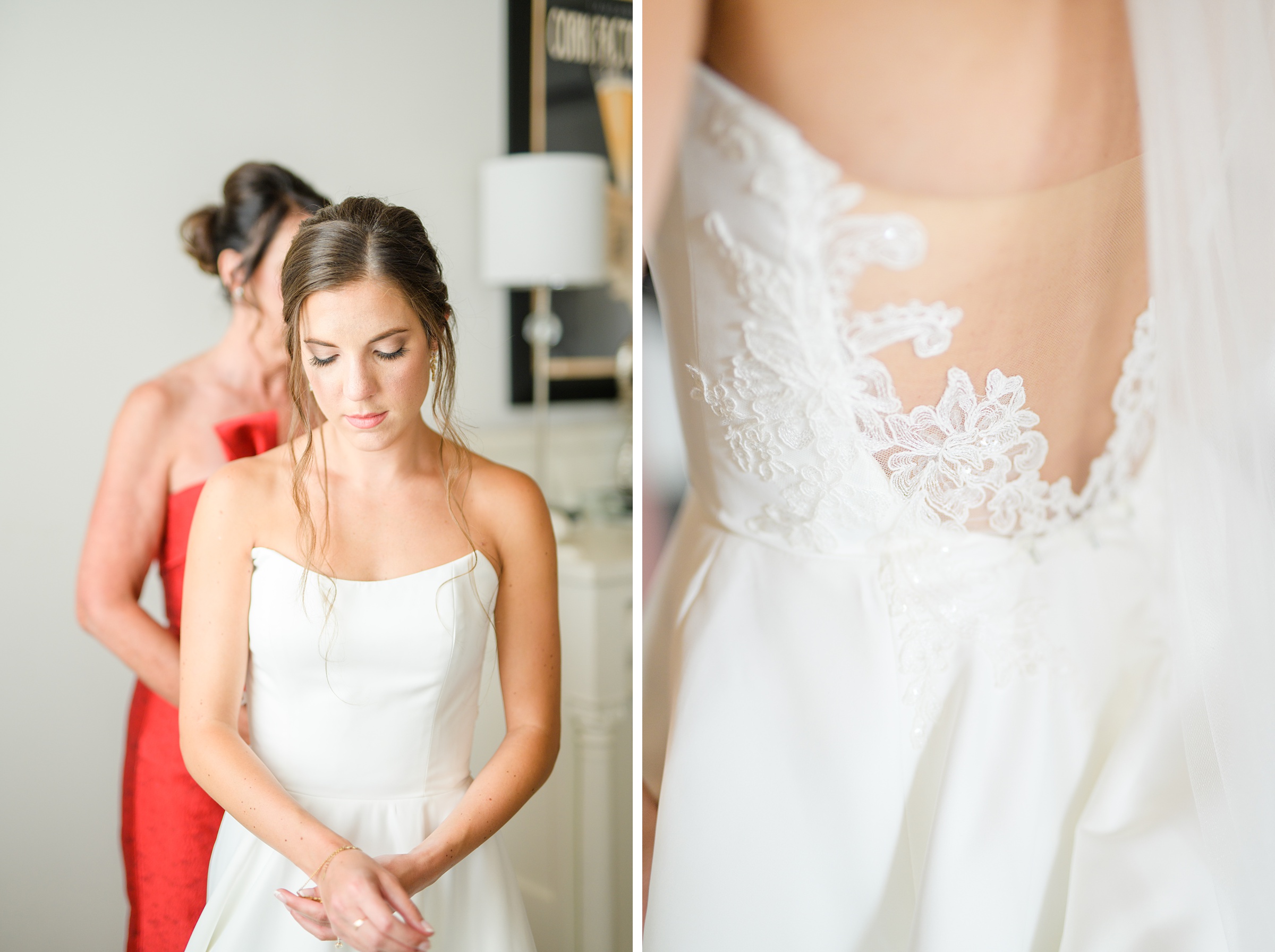 Neutral and Elegant summer wedding day at the Cork Factory Hotel in Lancaster, Pennsylvania Photographed by Baltimore Wedding Photographer Cait Kramer Photography