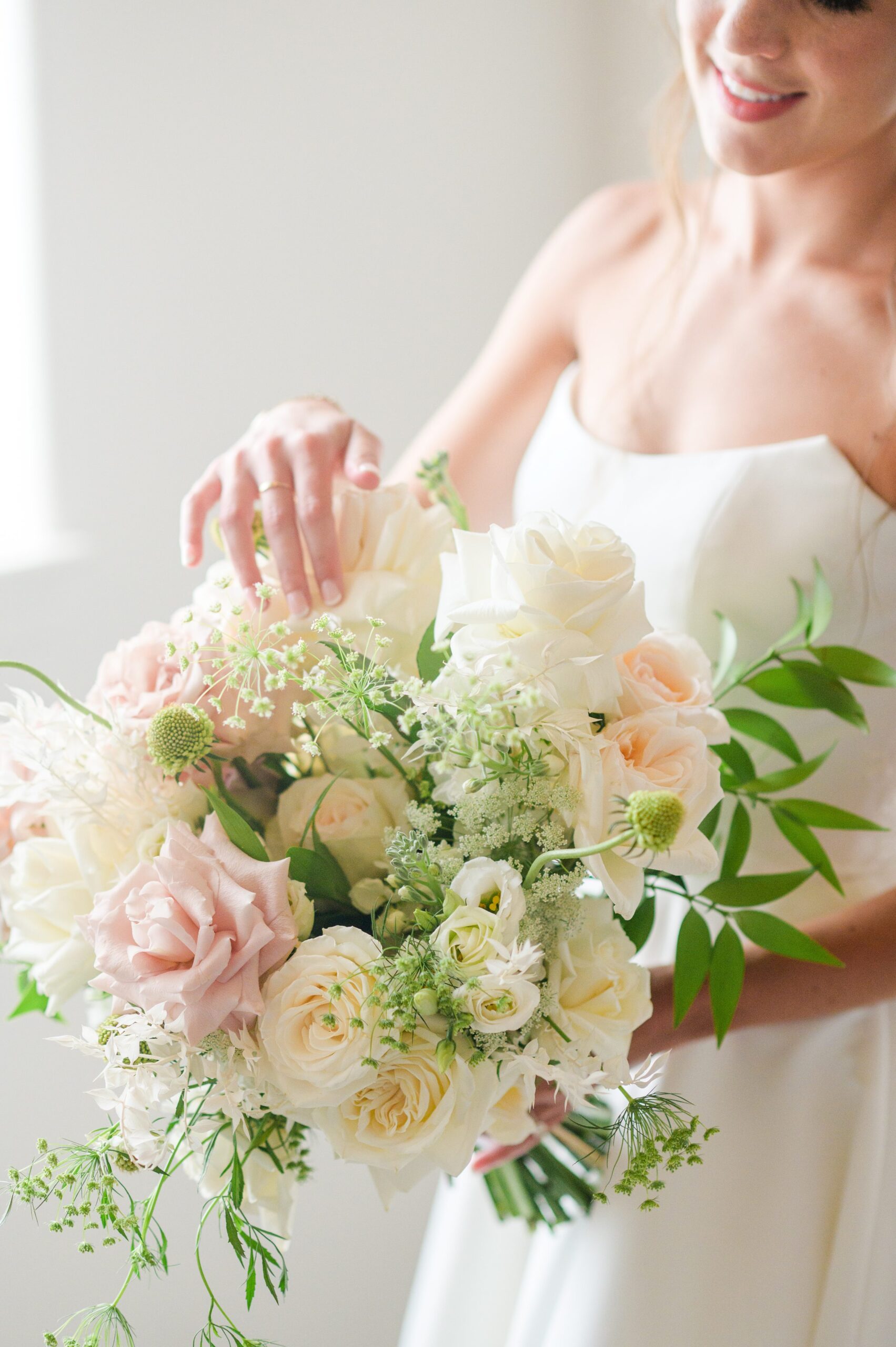 Neutral and Elegant summer wedding day at the Cork Factory Hotel in Lancaster, Pennsylvania Photographed by Baltimore Wedding Photographer Cait Kramer Photography