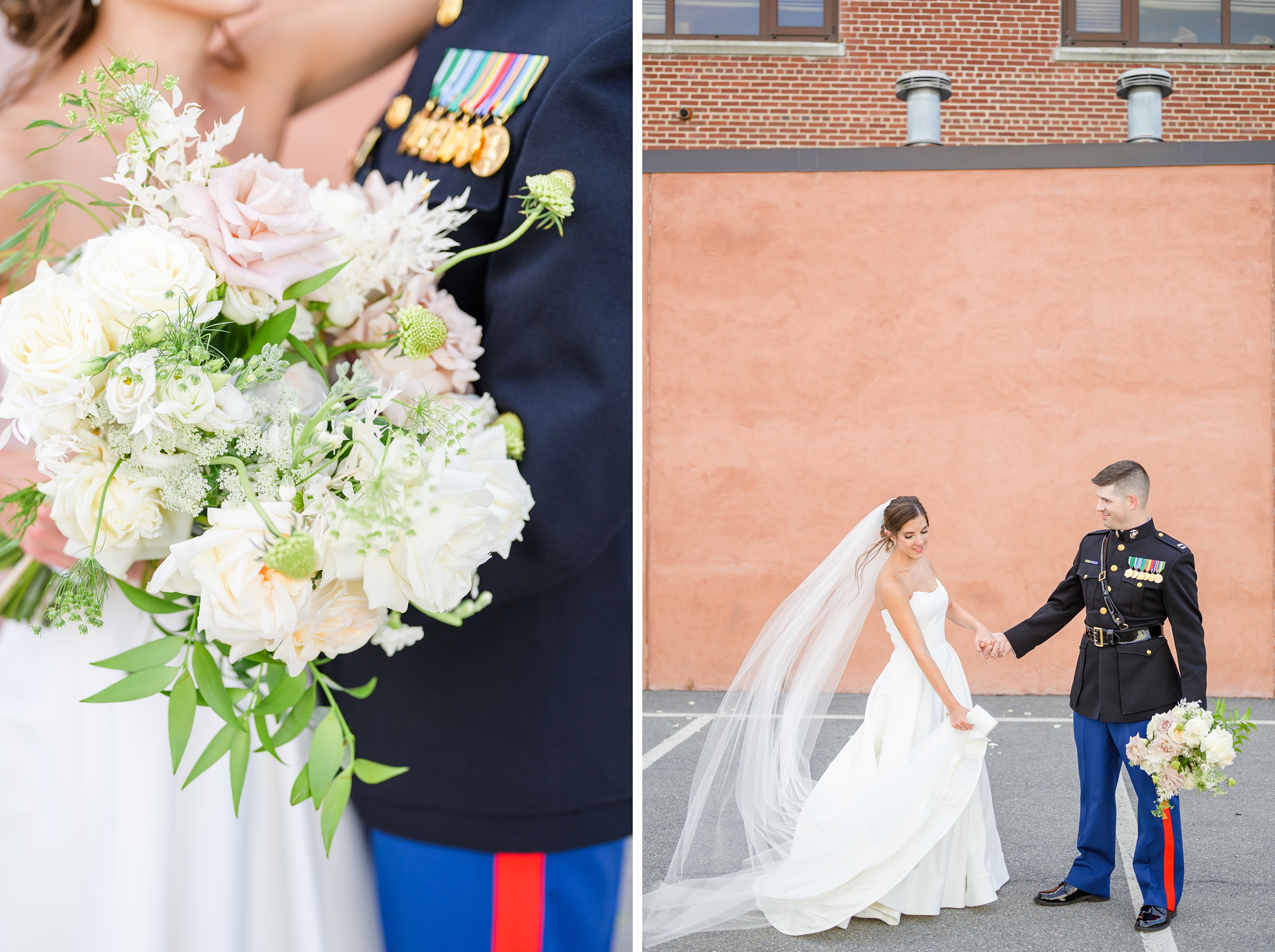 Neutral and Elegant summer wedding day at the Cork Factory Hotel in Lancaster, Pennsylvania Photographed by Baltimore Wedding Photographer Cait Kramer Photography